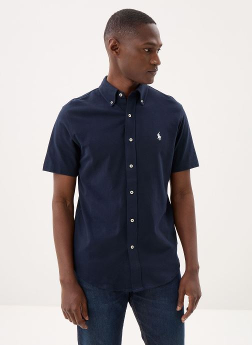 Polo Ralph Lauren Hemden Chemise ultra-légère en coton piqué 7107 heren blauw
