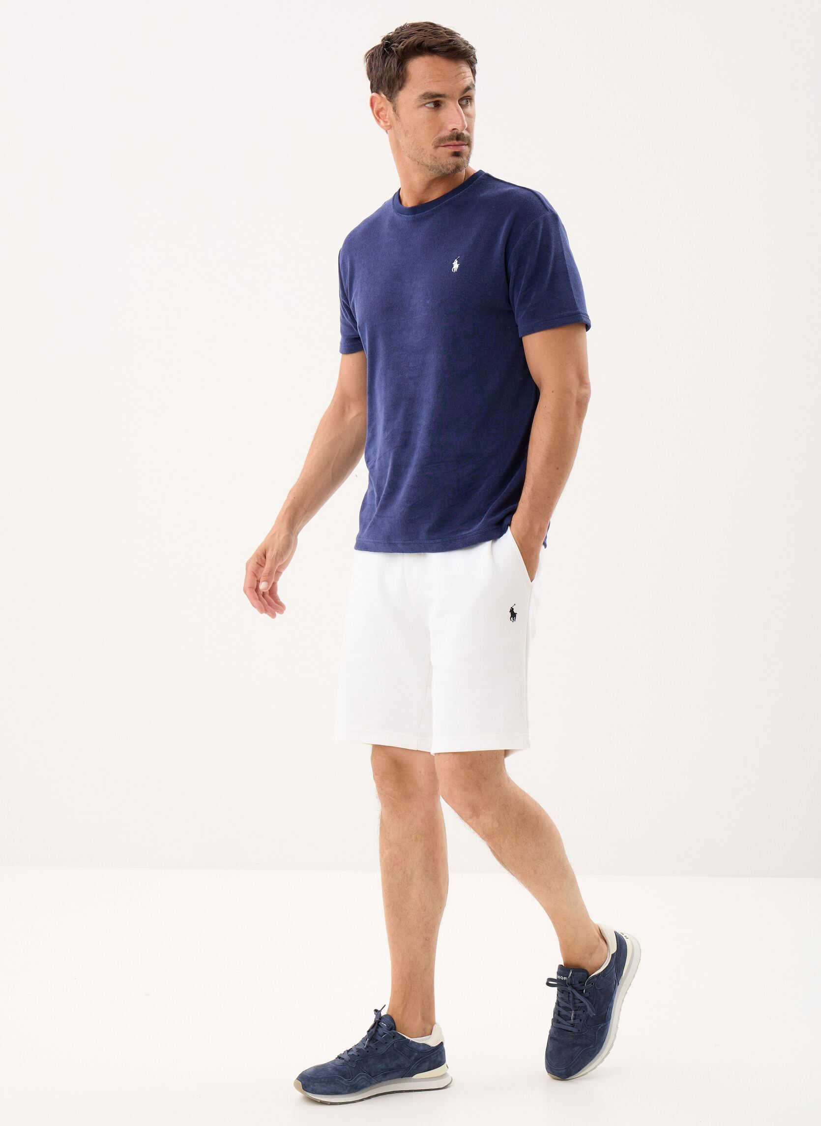 Shorts Short en maille double 23 cm heren wit Polo Ralph Lauren Shorts Short en maille double 23 cm heren wit WHITE/C9760