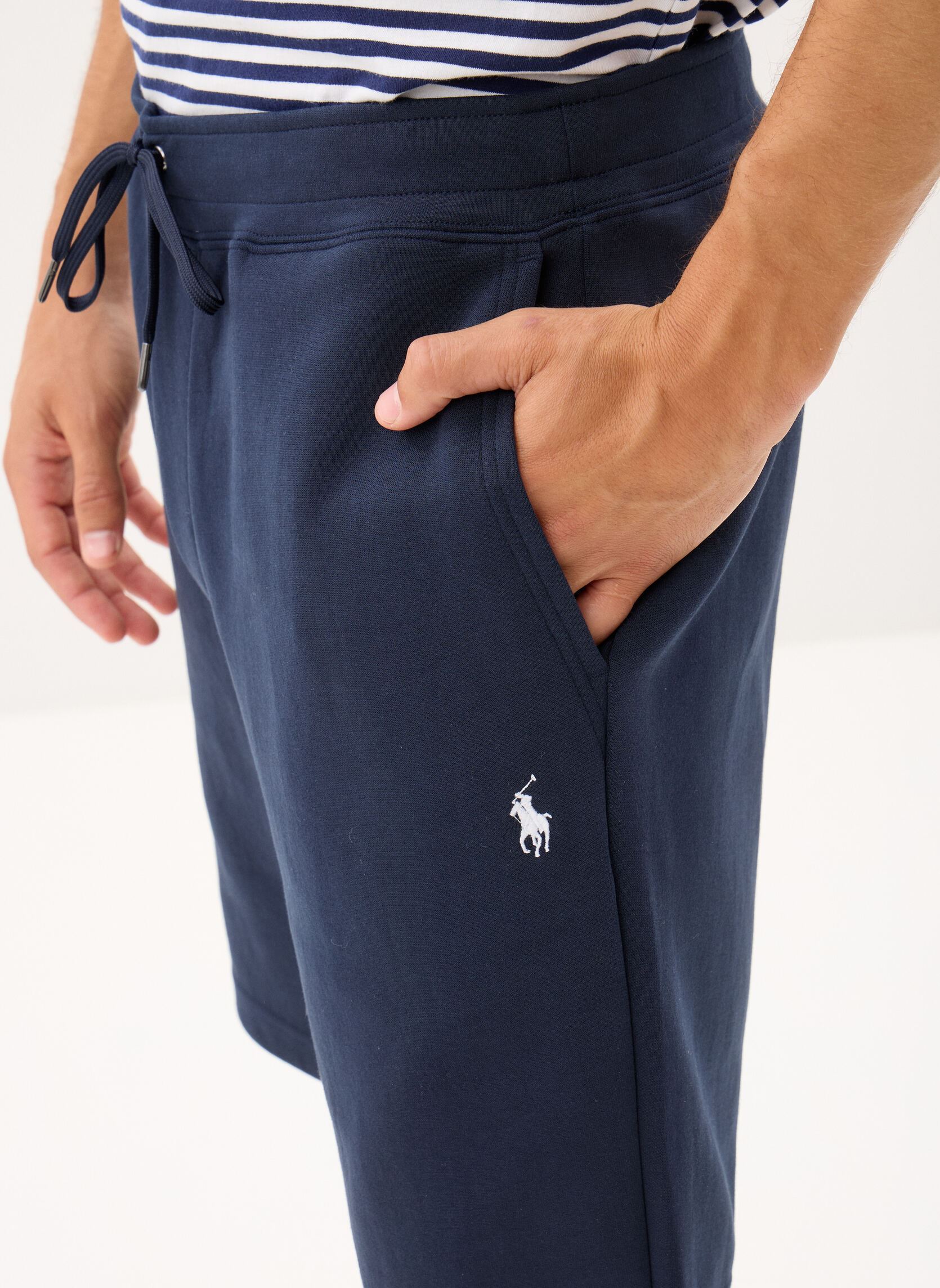 Shorts Short en maille double 23 cm homme bleu Polo Ralph Lauren Shorts Short en maille double 23 cm homme bleu AVIATOR NAVY/C1730