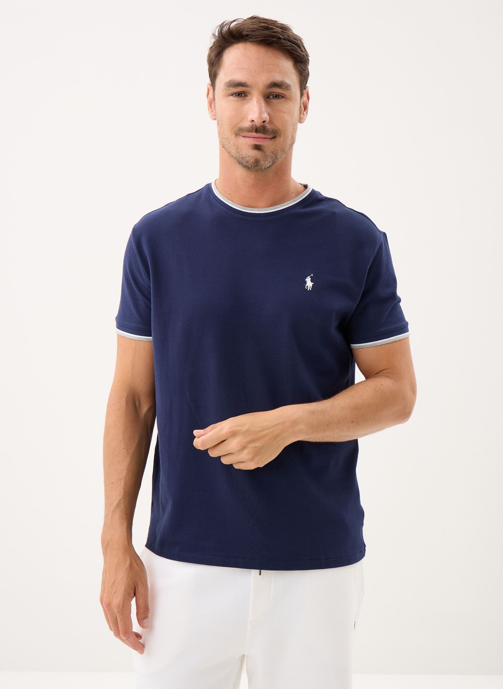 Vêtements Polo Ralph Lauren T shirt Classic Fit en piqué stretch pour Homme