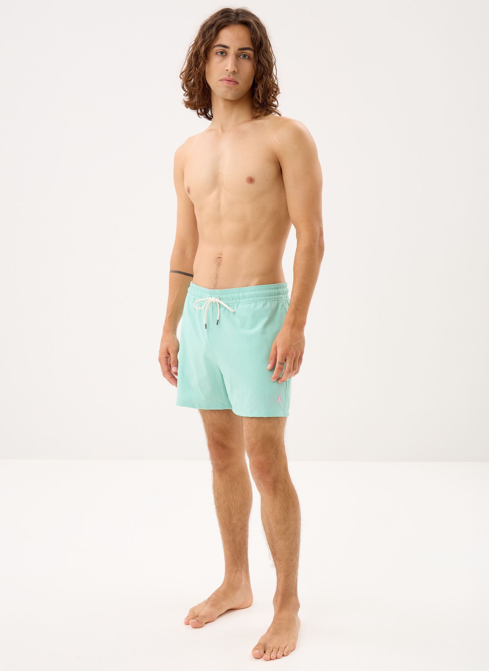 Shorts de bain Short de bain Traveler classique 710B167 homme vert Polo Ralph Lauren Shorts de bain Short de bain Traveler classique 710B167 homme vert CELADON