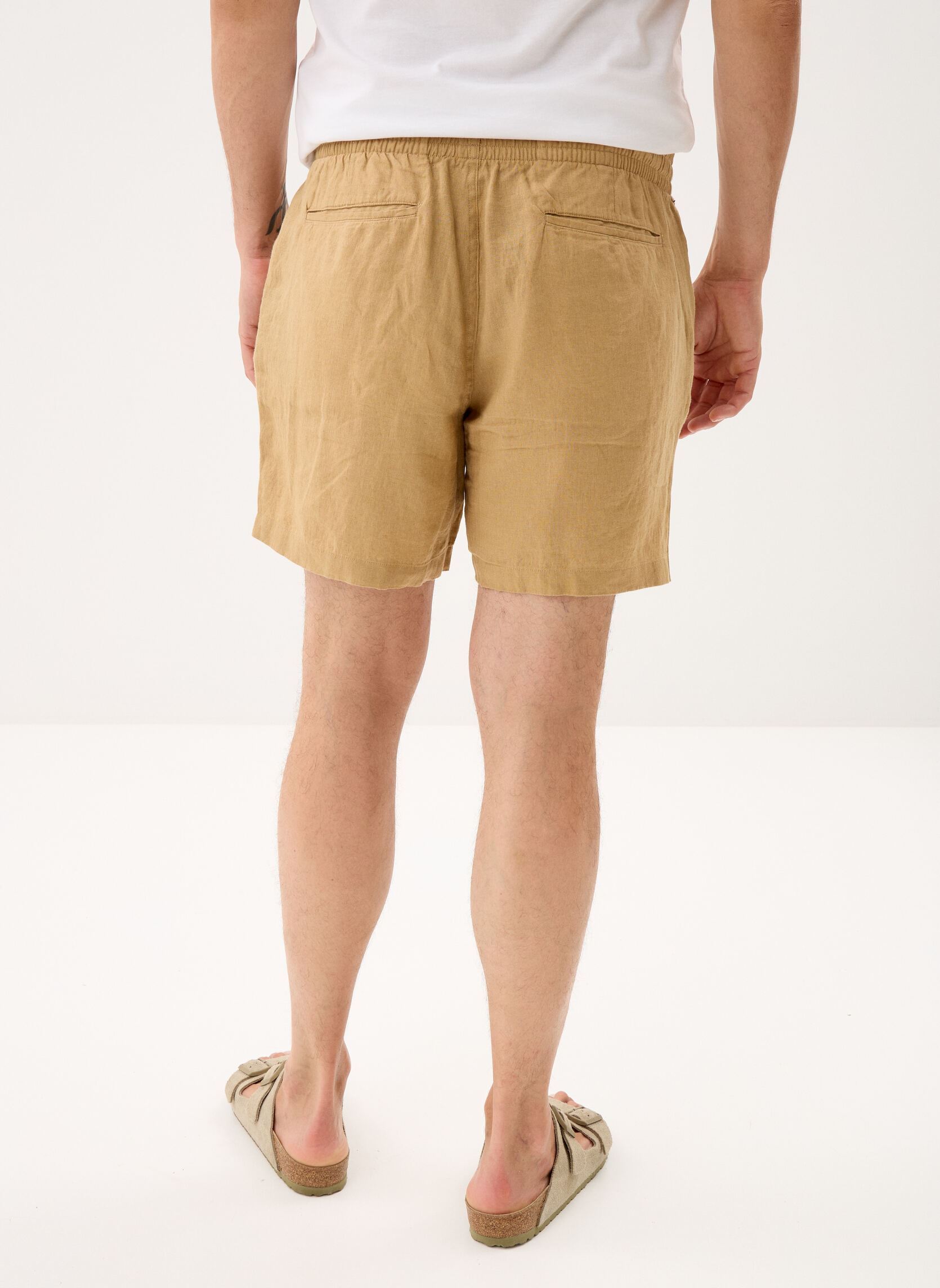 Shorts Short Polo prepster en lin 15 cm heren beige Polo Ralph Lauren Shorts Short Polo prepster en lin 15 cm heren beige CAFE TAN