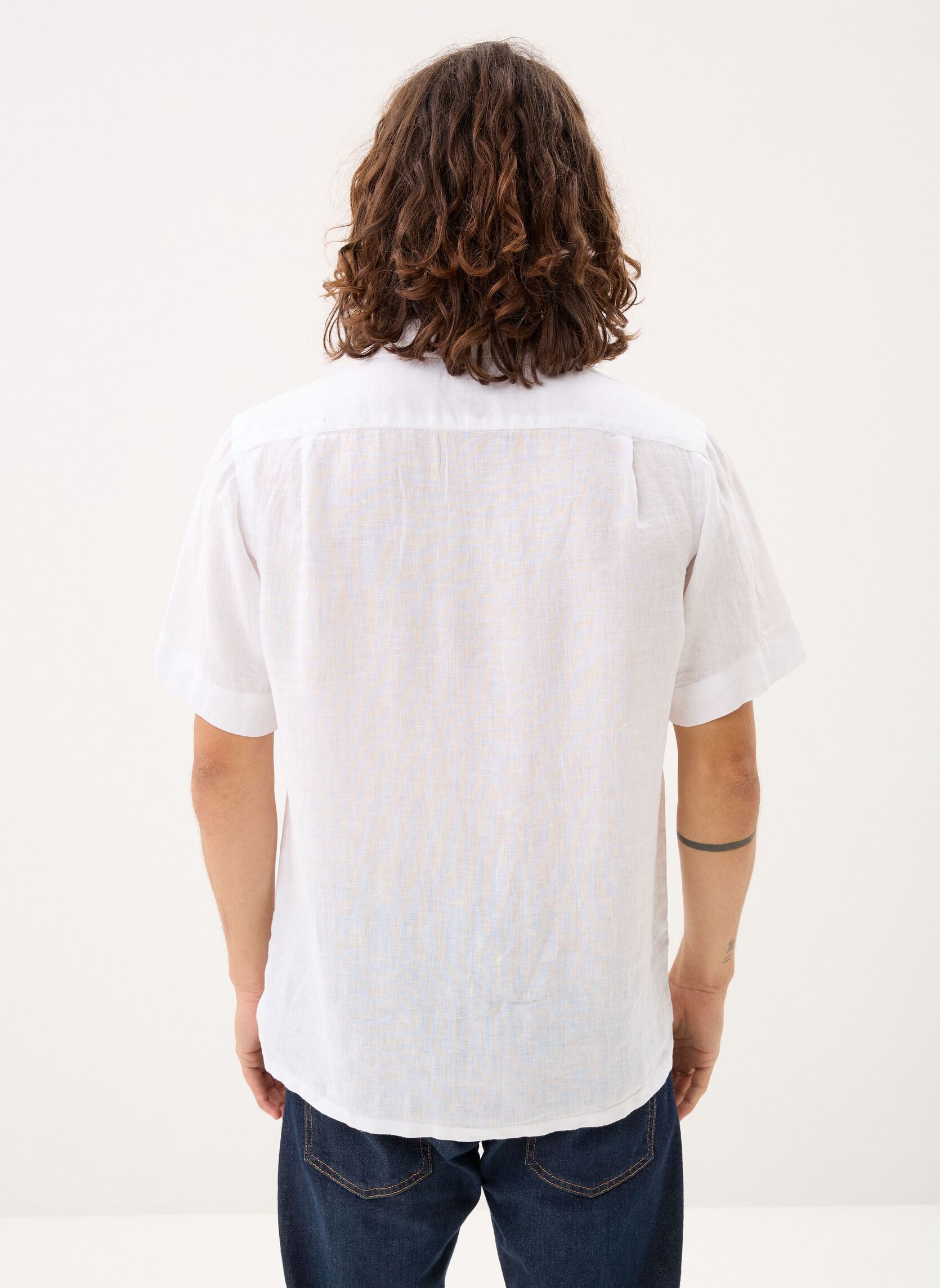 Chemises Chemise safari Classic Fit en lin homme blanc Polo Ralph Lauren Chemises Chemise safari Classic Fit en lin homme blanc WHITE