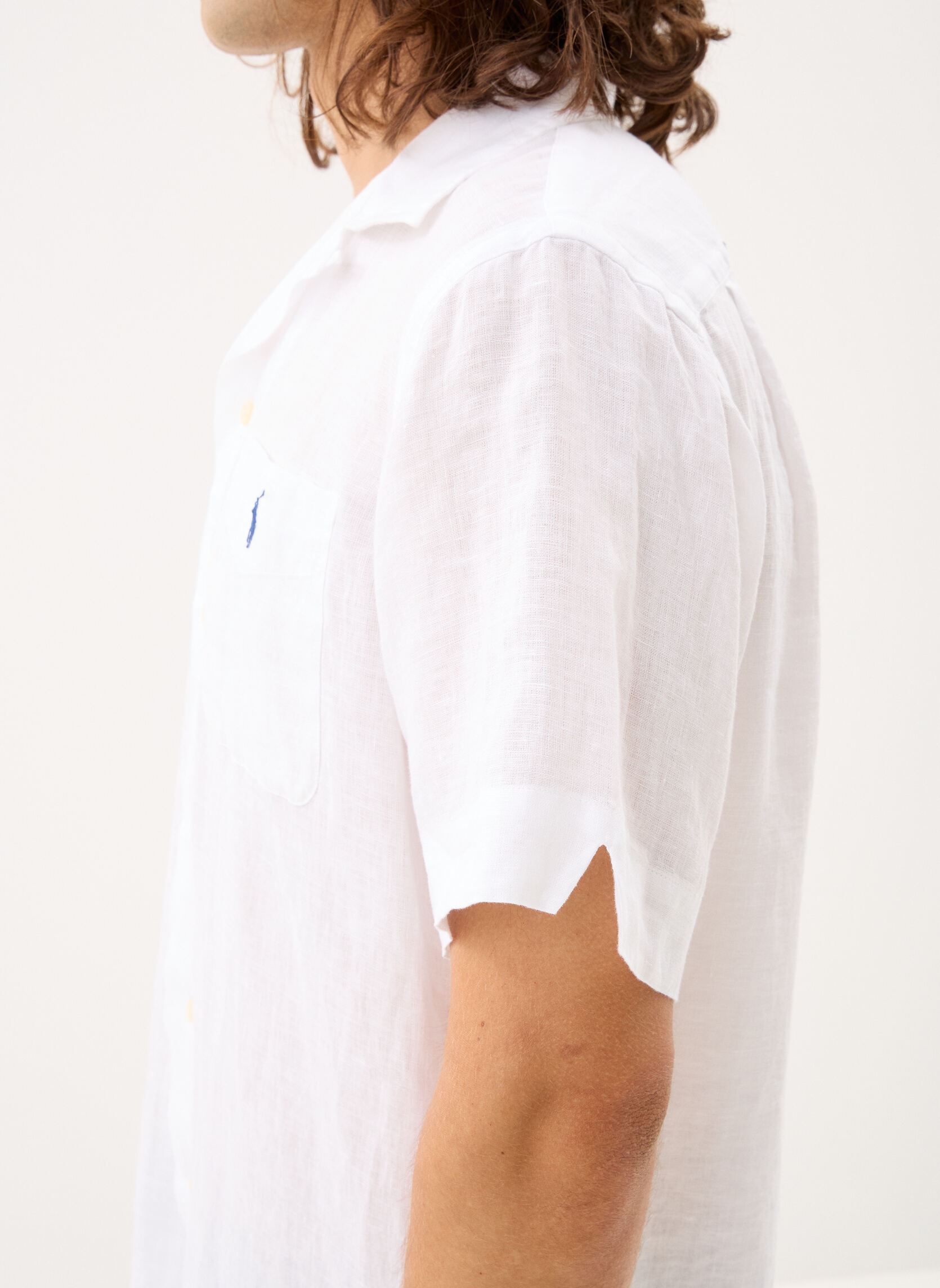 Chemises Chemise safari Classic Fit en lin homme blanc Polo Ralph Lauren Chemises Chemise safari Classic Fit en lin homme blanc WHITE