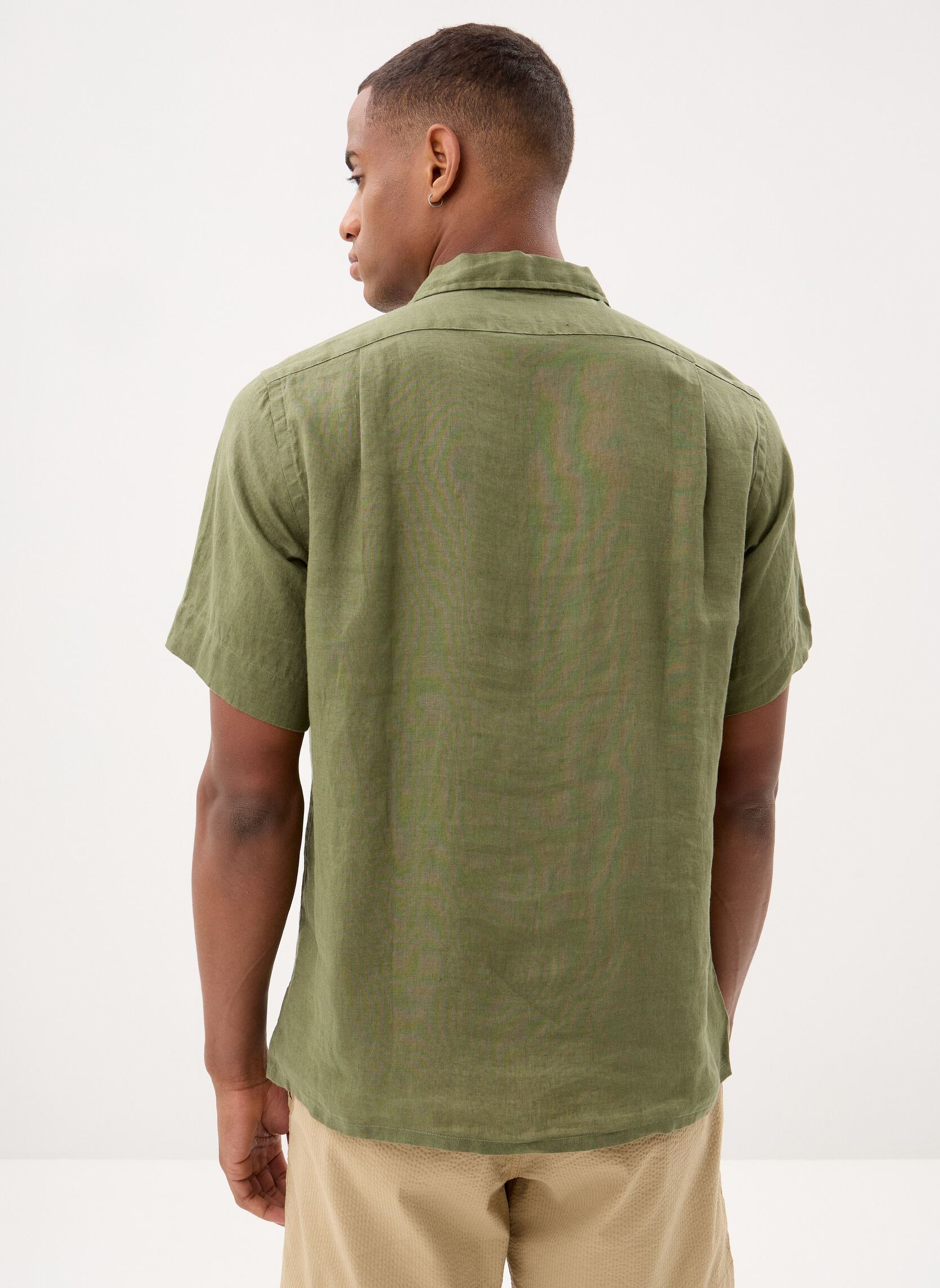 Chemises Chemise safari Classic Fit en lin homme vert Polo Ralph Lauren Chemises Chemise safari Classic Fit en lin homme vert GARDEN TRAIL