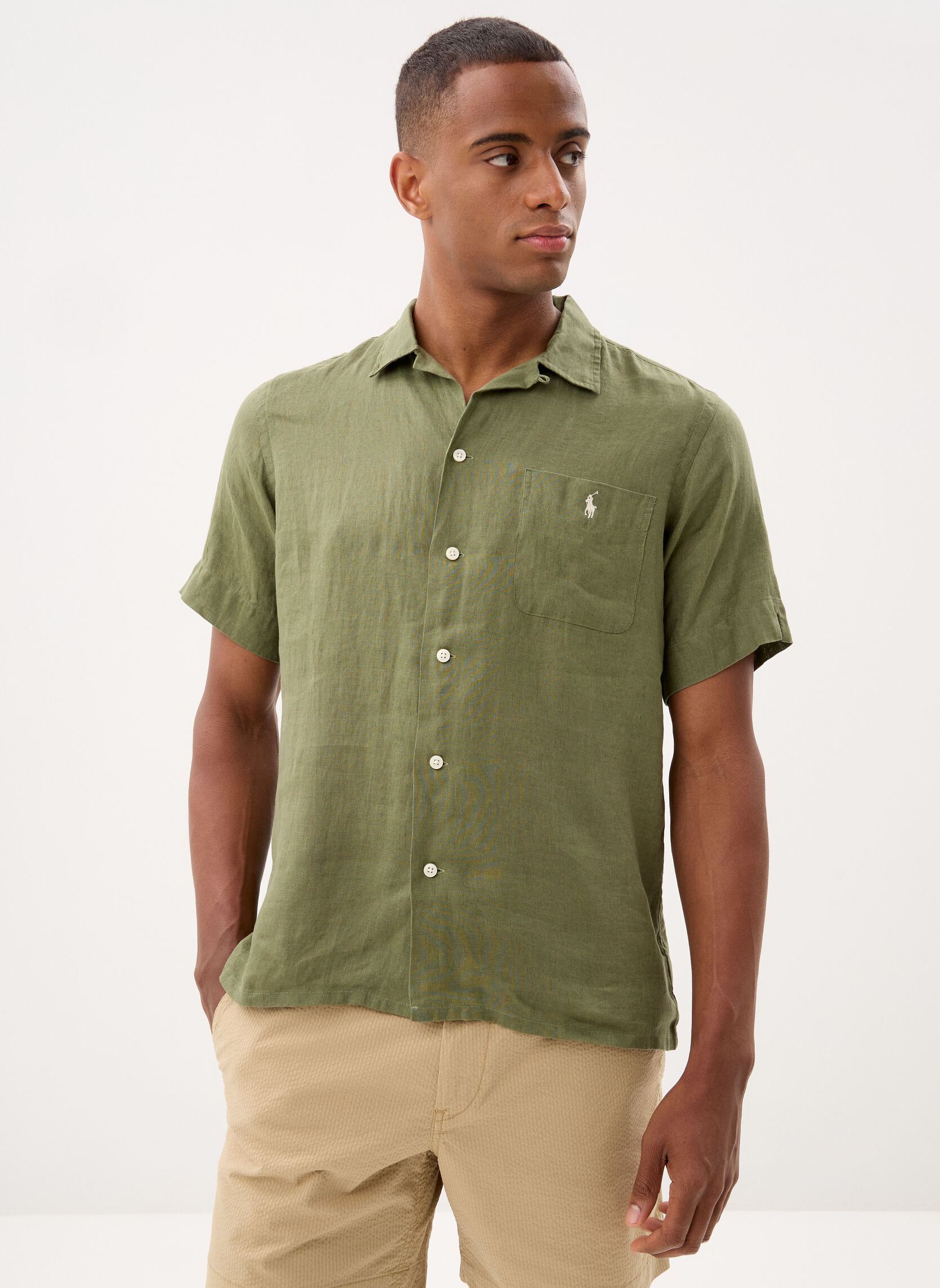 Vêtements Polo Ralph Lauren Chemise safari Classic Fit en lin pour Homme