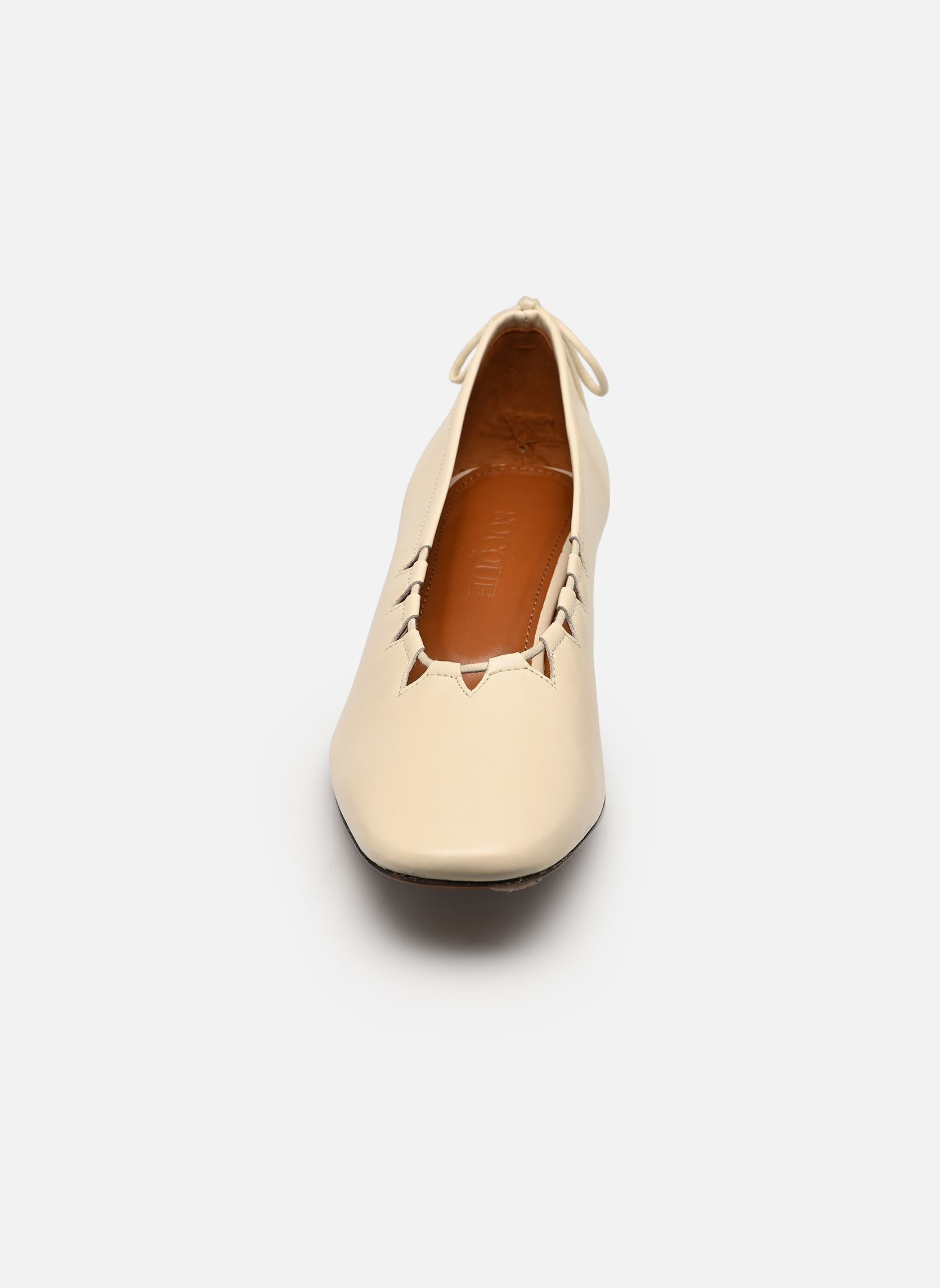Escarpins Moune femme blanc Socque Escarpins Moune femme blanc CUIR CRÈME