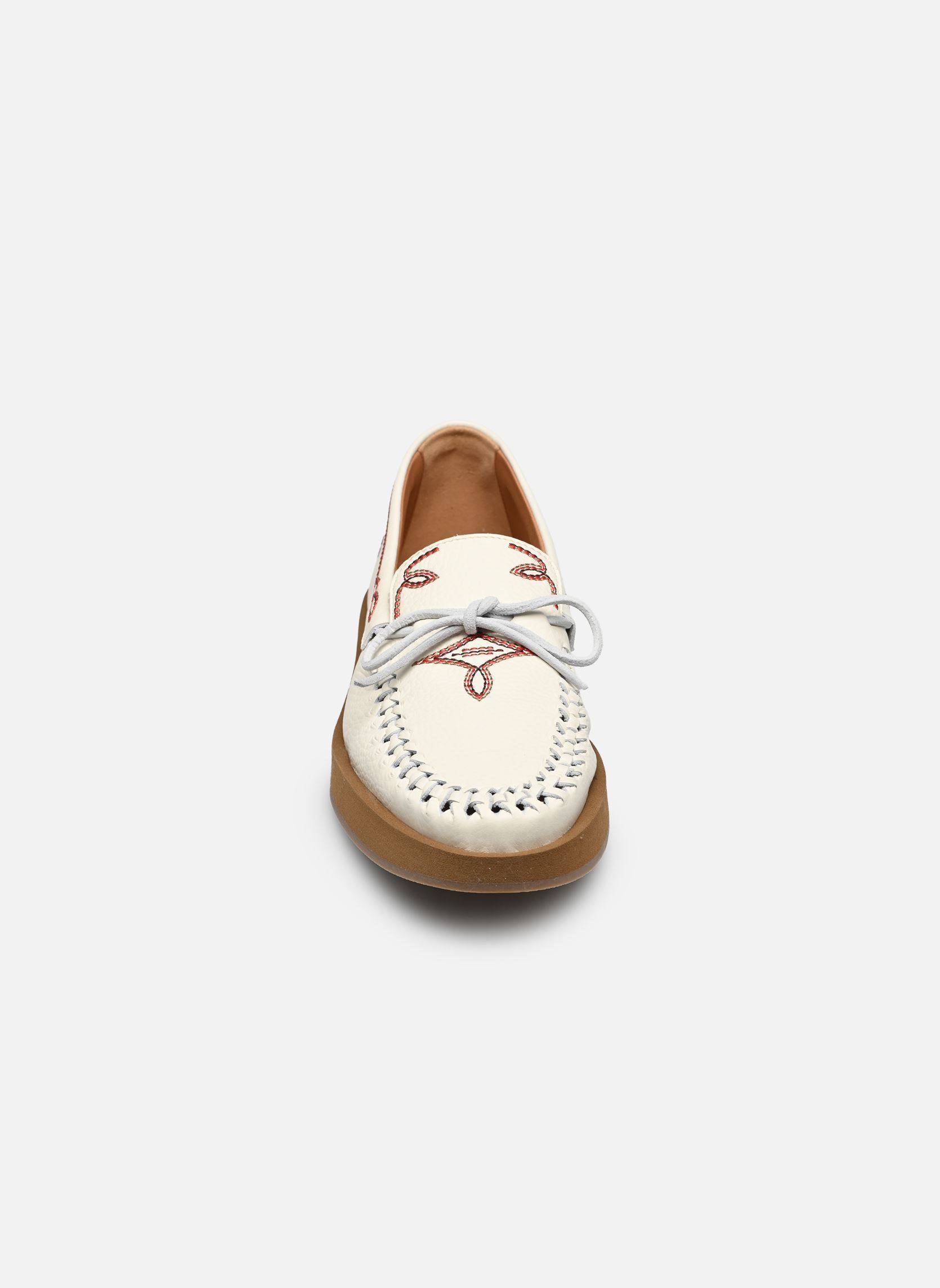Mocassins Totem dames wit Socque Mocassins Totem dames wit CUIR CRÈME