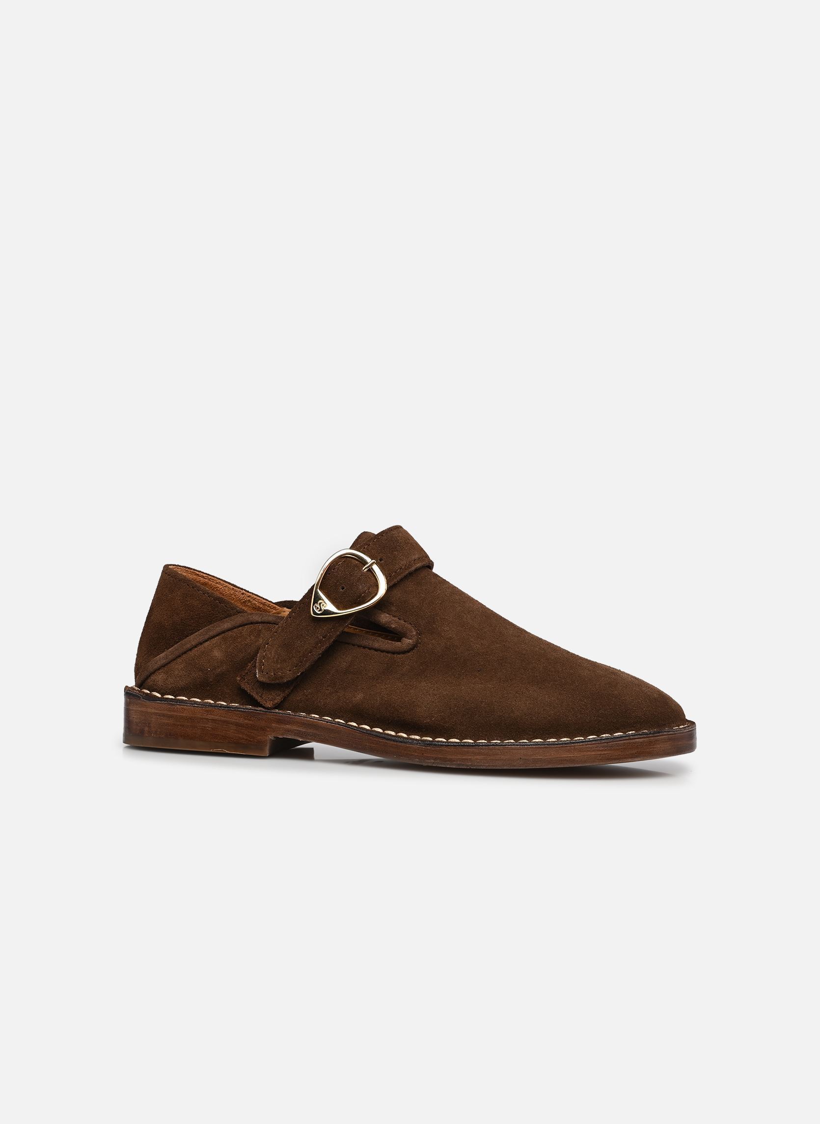 Mules et sabots Lucca femme marron Socque Mules et sabots Lucca femme marron CUIR SUEDÉ CHOCOLAT