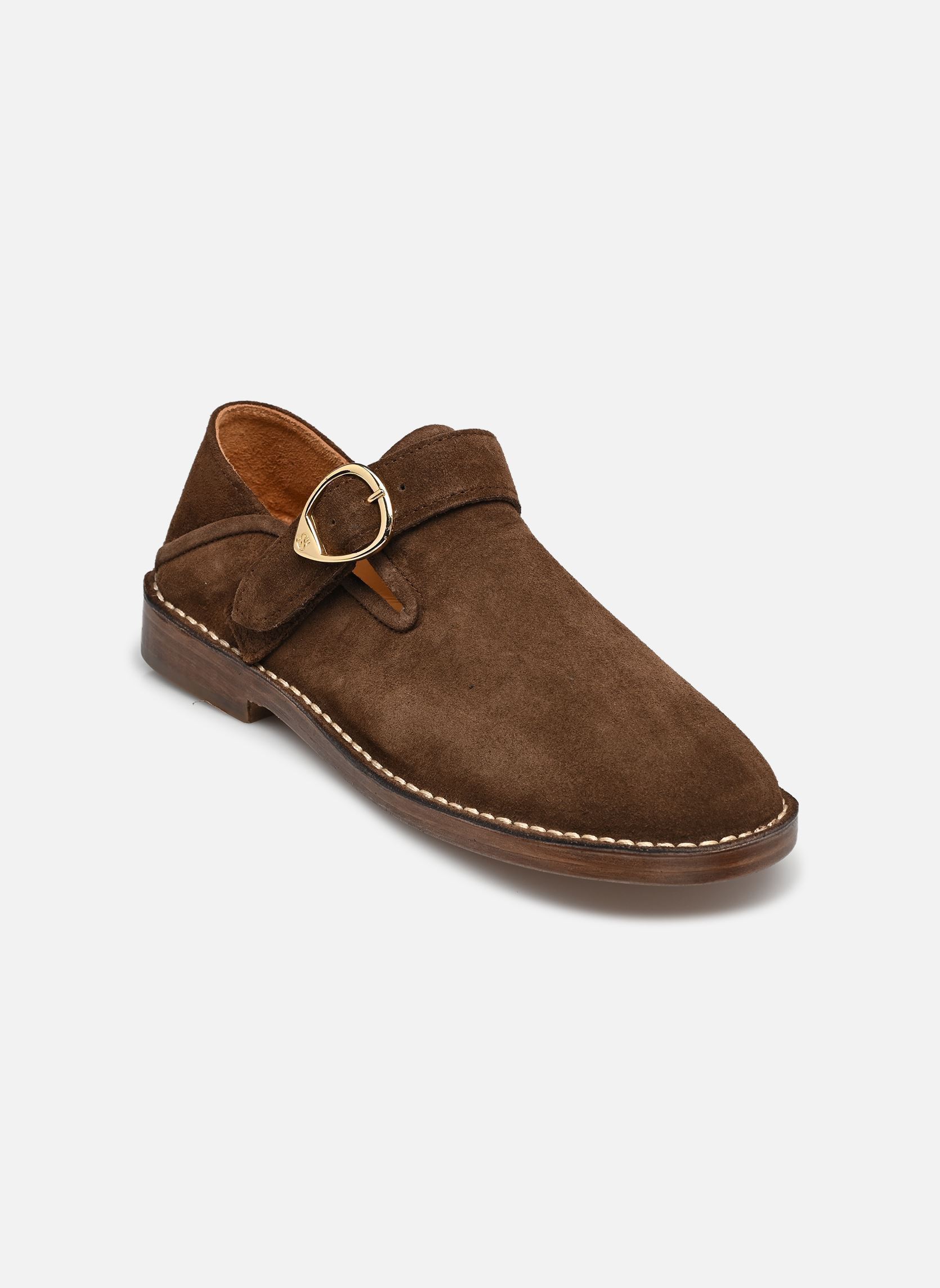 Mules et sabots Lucca femme marron Socque Mules et sabots Lucca femme marron CUIR SUEDÉ CHOCOLAT