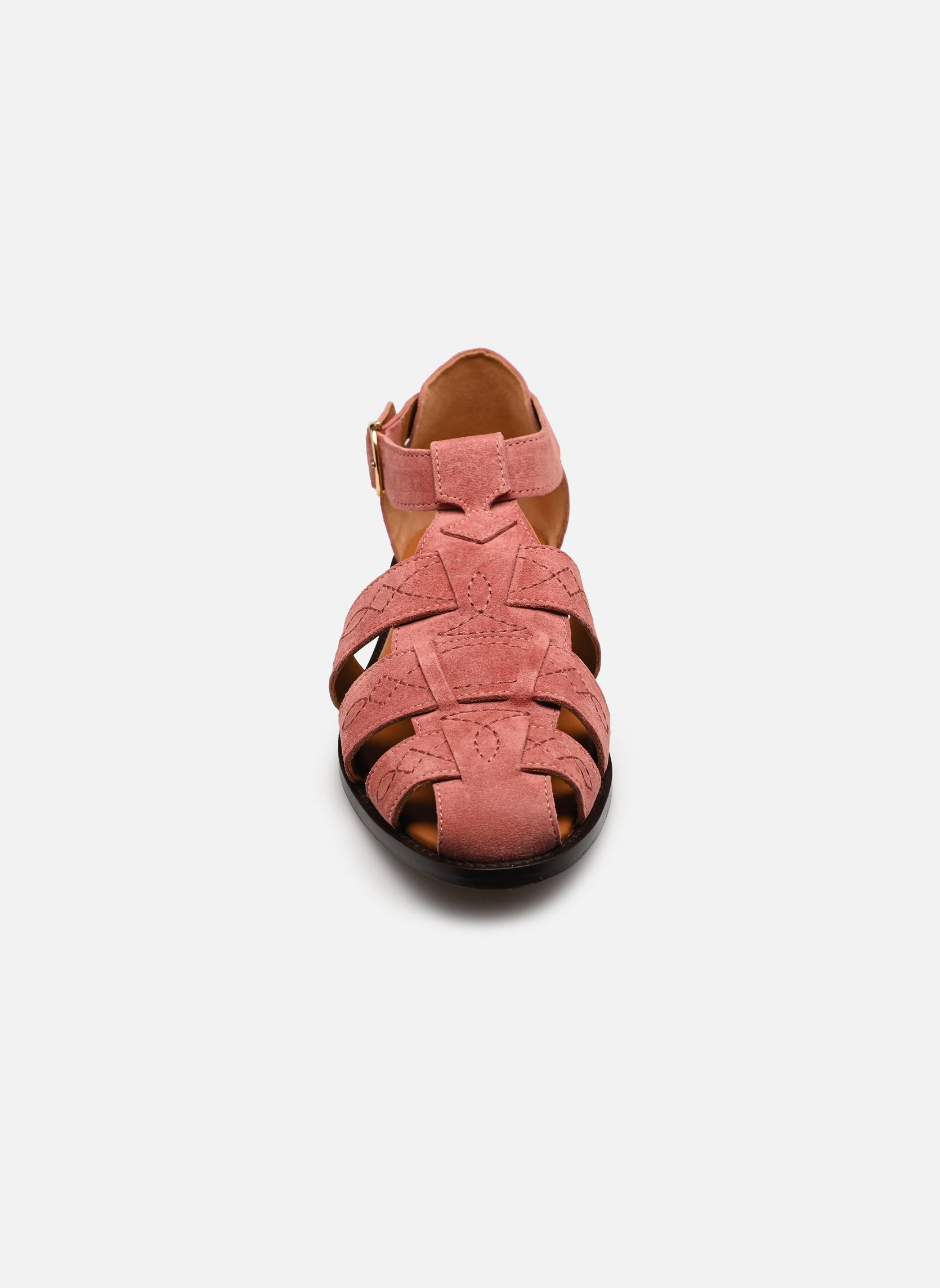 Platte sandalen Ponza dames roze Socque Platte sandalen Ponza dames roze DAIM ROSE