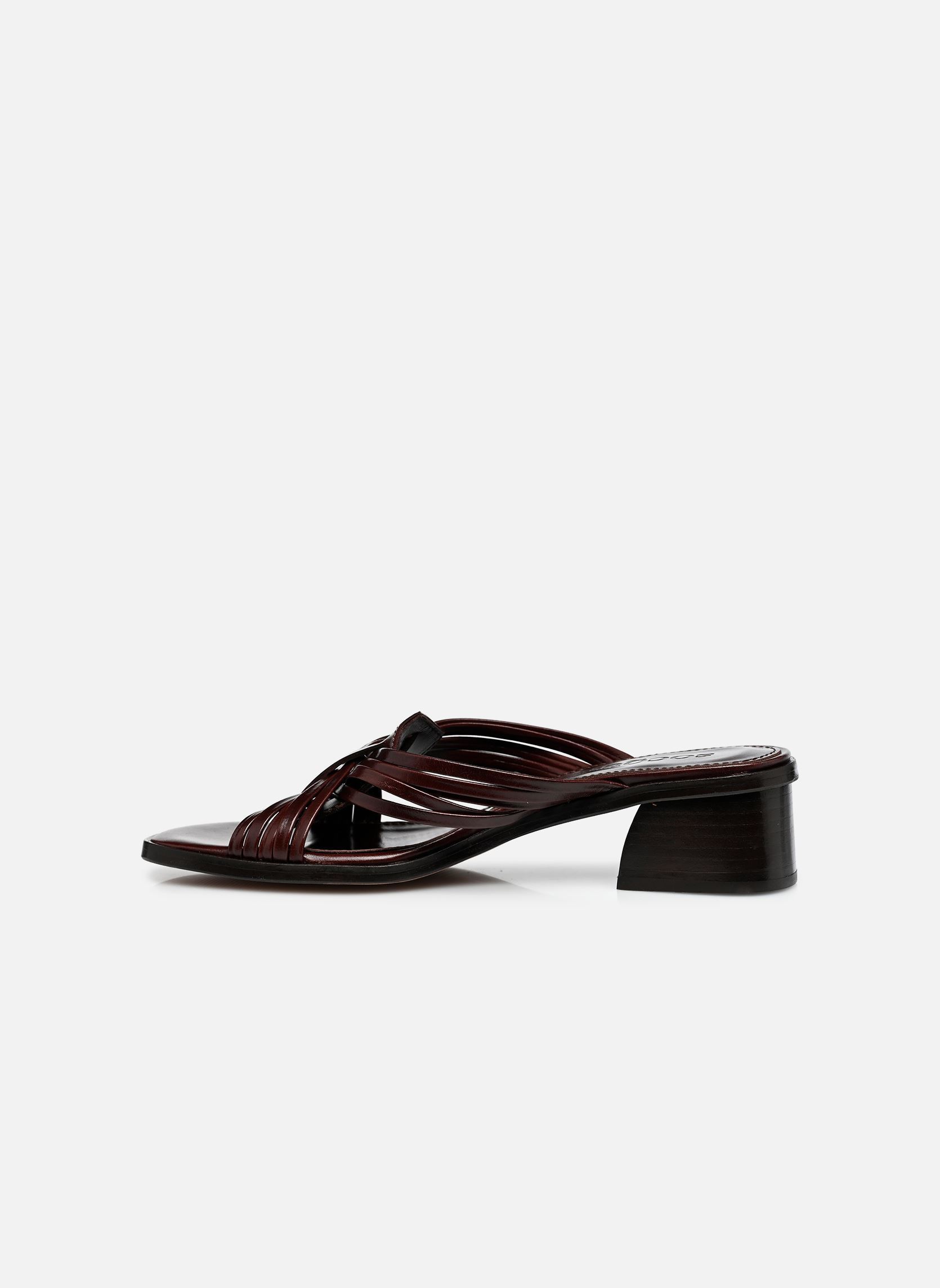 Sandalen Janis damen braun Socque Sandalen Janis damen braun CUIR CHOCOLAT