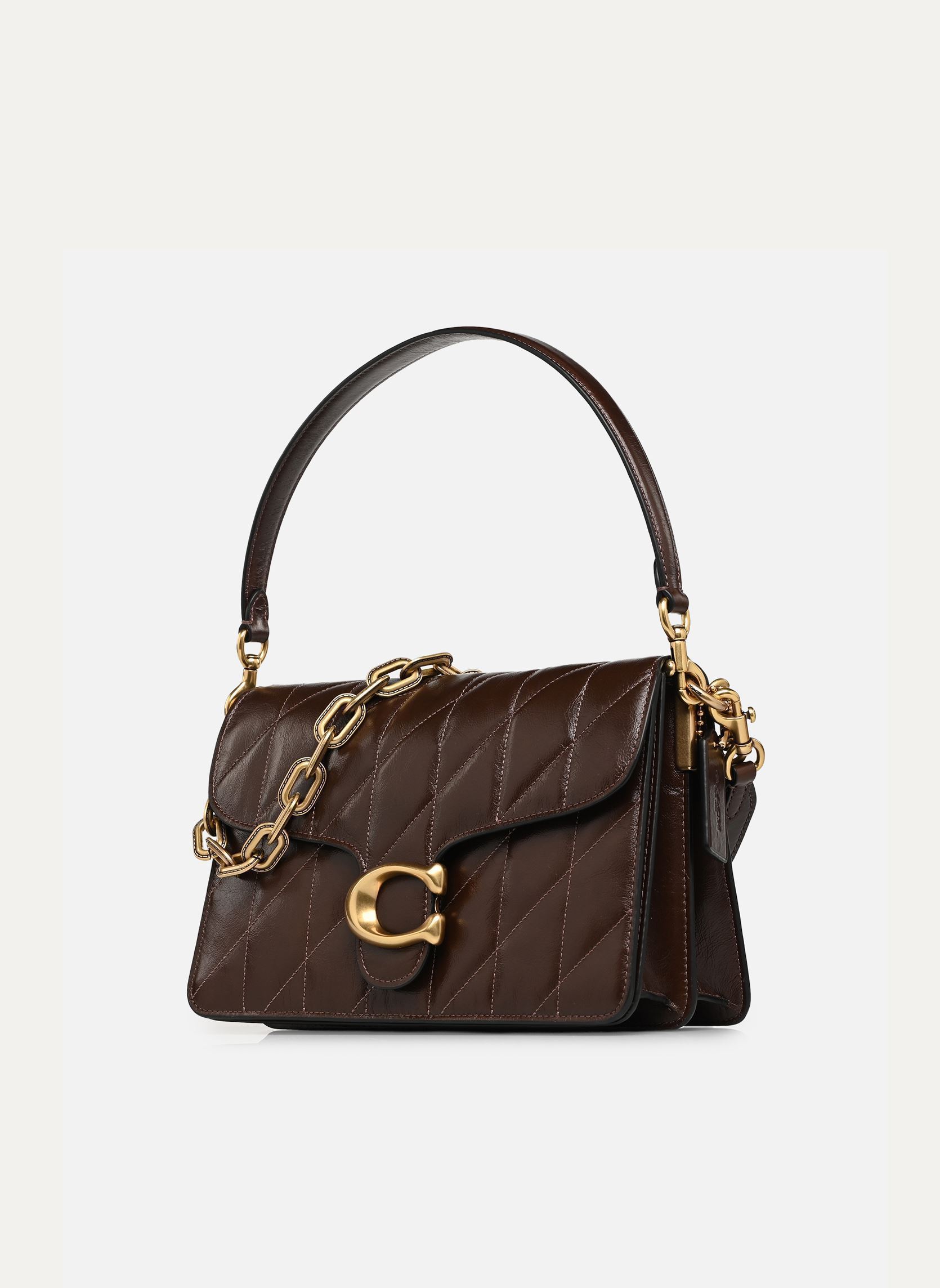 Sacs bandoulière Quilted Glazed Leather Chain Tabby Shoul femme marron Coach Sacs bandoulière Quilted Glazed Leather Chain Tabby Shoul femme marron B4/MAPLE