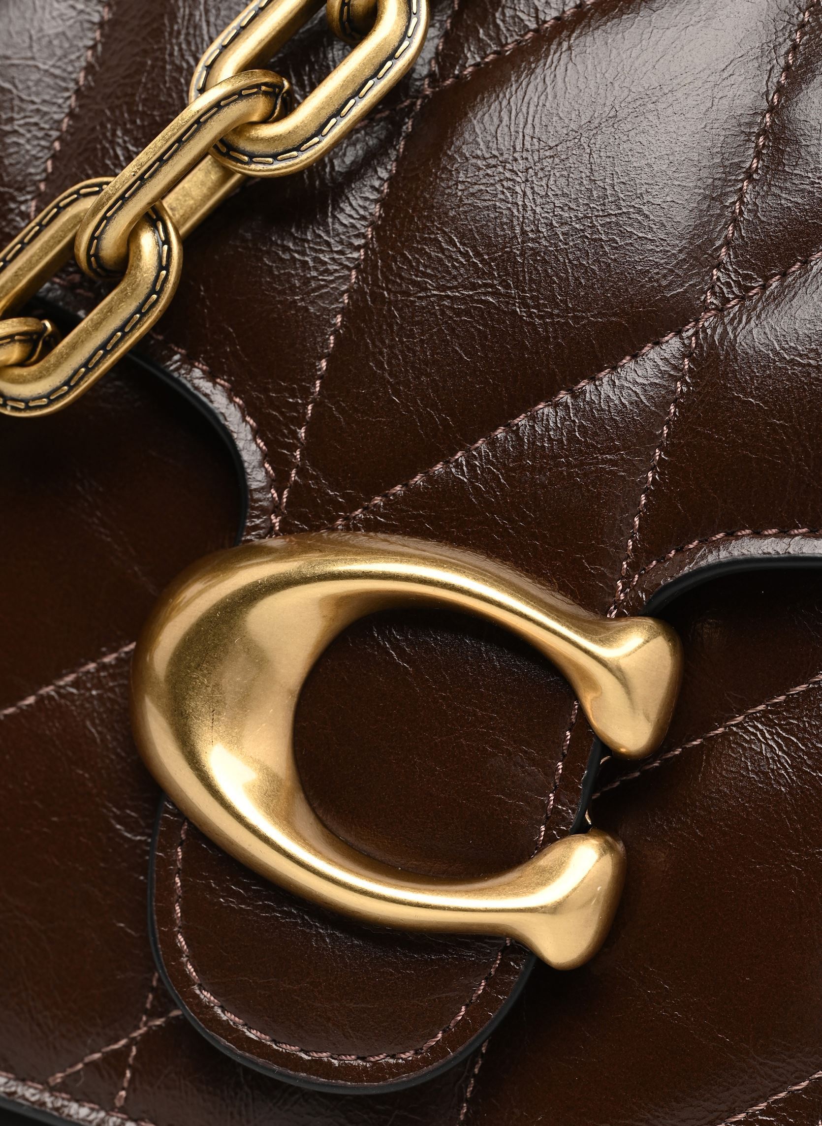 Sacs bandoulière Quilted Glazed Leather Chain Tabby Shoul femme marron Coach Sacs bandoulière Quilted Glazed Leather Chain Tabby Shoul femme marron B4/MAPLE