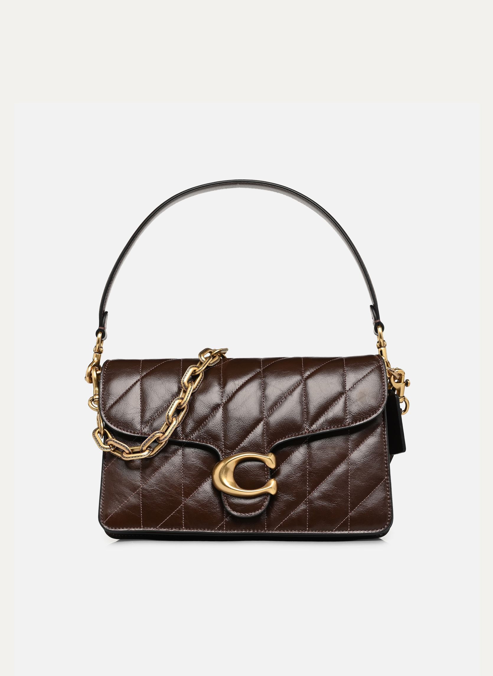 Sacs bandoulière Quilted Glazed Leather Chain Tabby Shoul femme marron Coach Sacs bandoulière Quilted Glazed Leather Chain Tabby Shoul femme marron B4/MAPLE