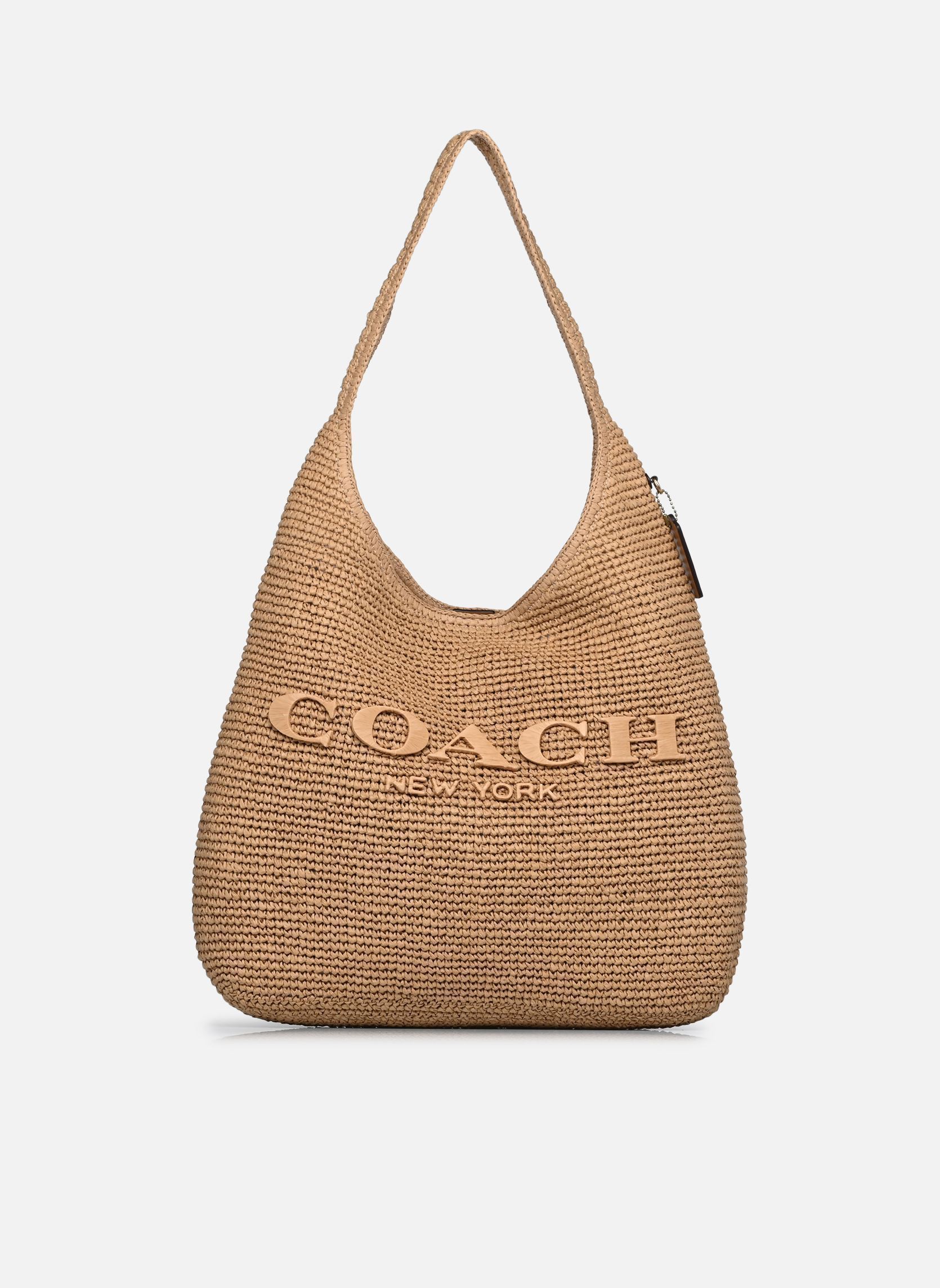 Taschen REFINED WEAVE STRAW BROOKLYN SHOULDER BA damen beige Coach Taschen REFINED WEAVE STRAW BROOKLYN SHOULDER BA damen beige B4/NATURAL