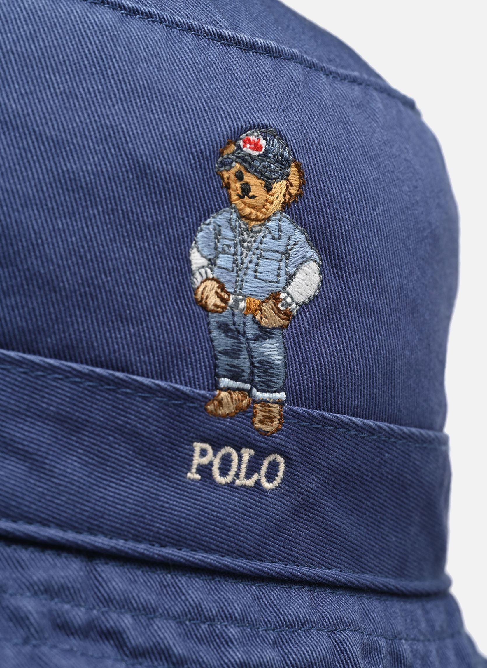 Chapeaux Bob Polo Bear en sergé homme bleu Polo Ralph Lauren Chapeaux Bob Polo Bear en sergé homme bleu LIGHT NAVY