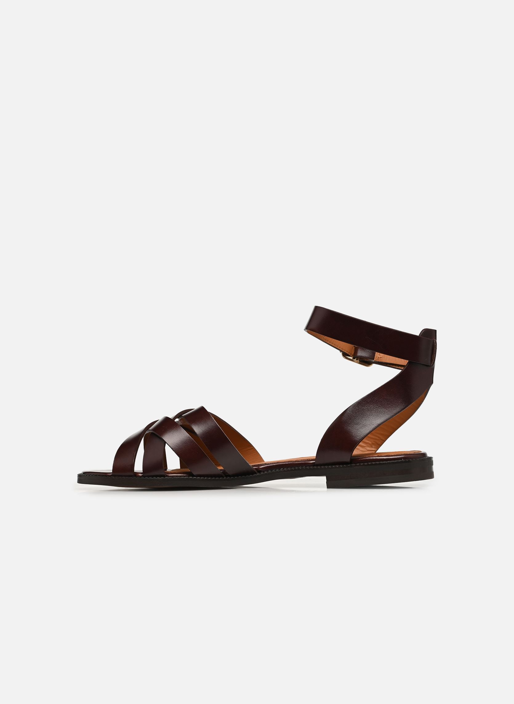 Sandalen Sandales n°203 - Cuir - Marron chocolat damen braun Rivecour Sandalen Sandales n°203 - Cuir - Marron chocolat damen braun MARRON CHOCOLAT