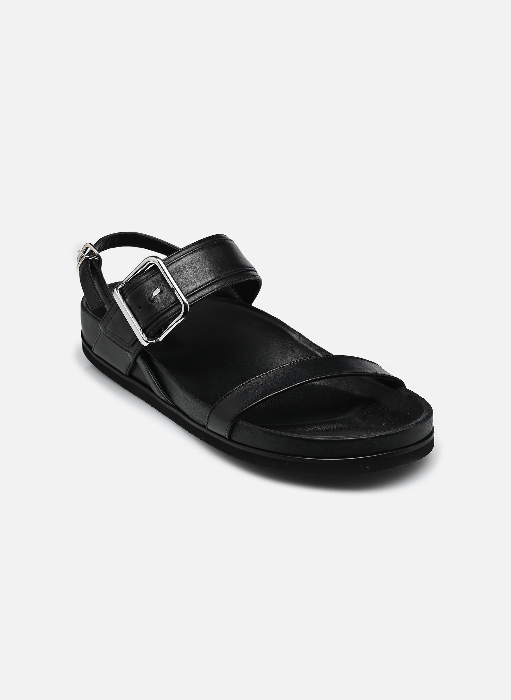 Sandalen Sandales n°218 - Cuir - Noir dames zwart Rivecour Sandalen Sandales n°218 - Cuir - Noir dames zwart NOIR