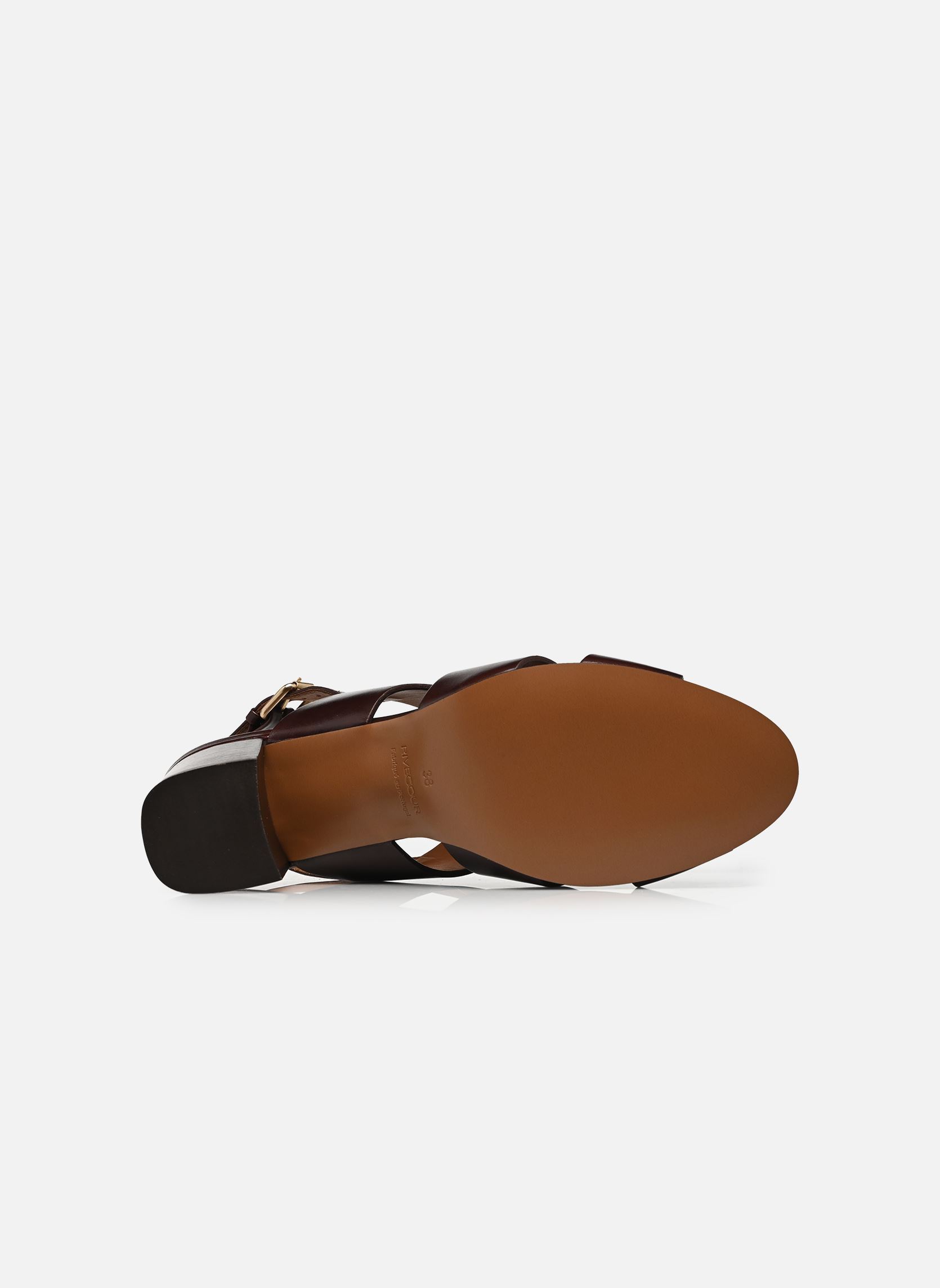 Sandalen Sandales n°551 - Cuir - Marron chocolat damen braun Rivecour Sandalen Sandales n°551 - Cuir - Marron chocolat damen braun MARRON CHOCOLAT