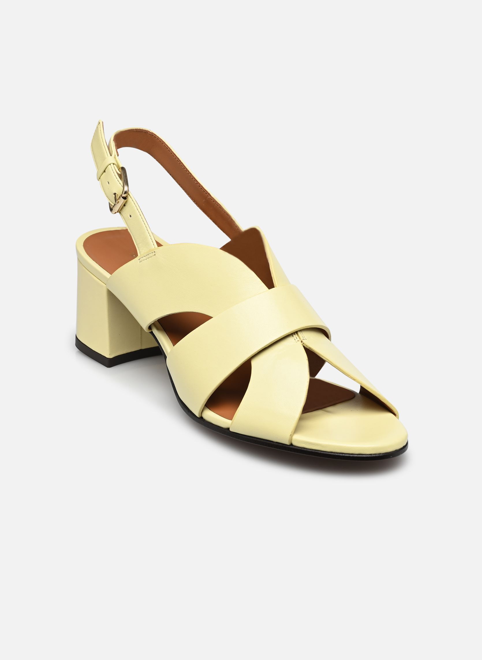 Sandalen Sandales n°551 - Cuir nappa - Jaune sorb damen gelb Rivecour Sandalen Sandales n°551 - Cuir nappa - Jaune sorb damen gelb JAUNE SORBET