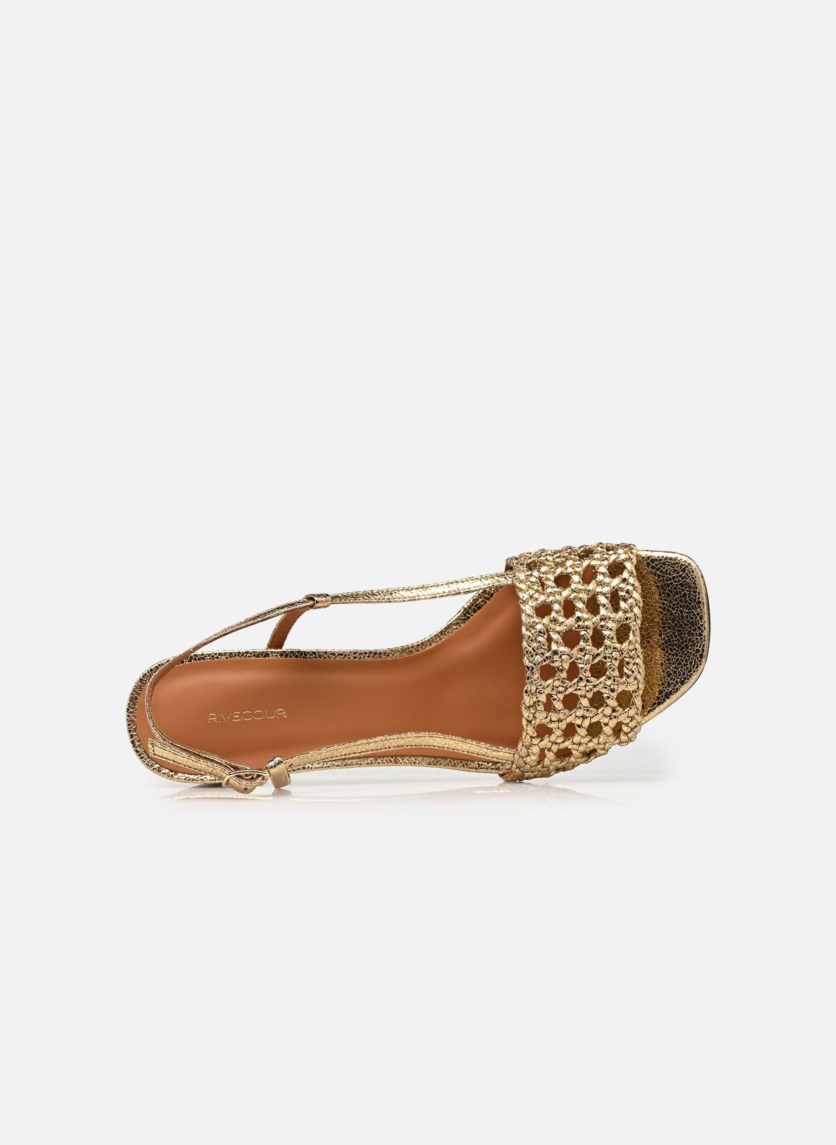 Sandali Sandales n°592 - Cuir craquelé - Doré donna oro e bronzo Rivecour Sandali Sandales n°592 - Cuir craquelé - Doré donna oro e bronzo DORÉ