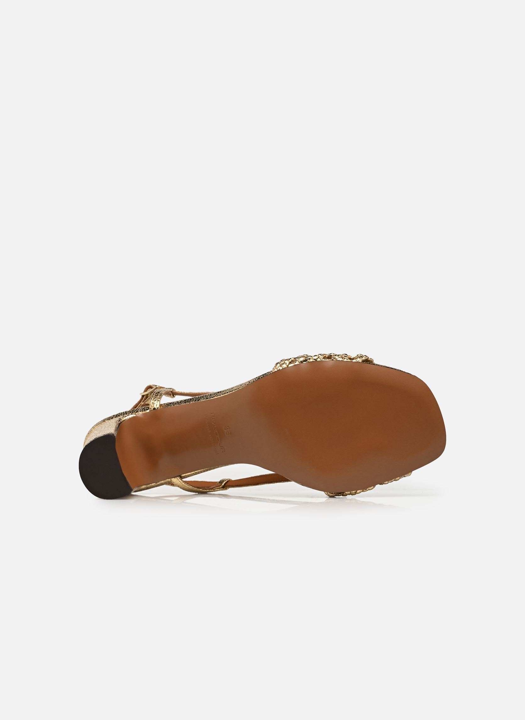 Sandali Sandales n°592 - Cuir craquelé - Doré donna oro e bronzo Rivecour Sandali Sandales n°592 - Cuir craquelé - Doré donna oro e bronzo DORÉ
