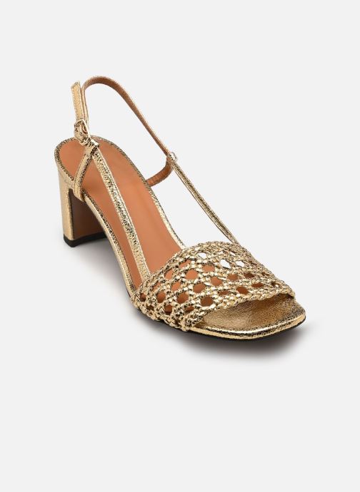Rivecour Sandalen Sandales n°592 - Cuir craquelé - Doré dames goud en brons