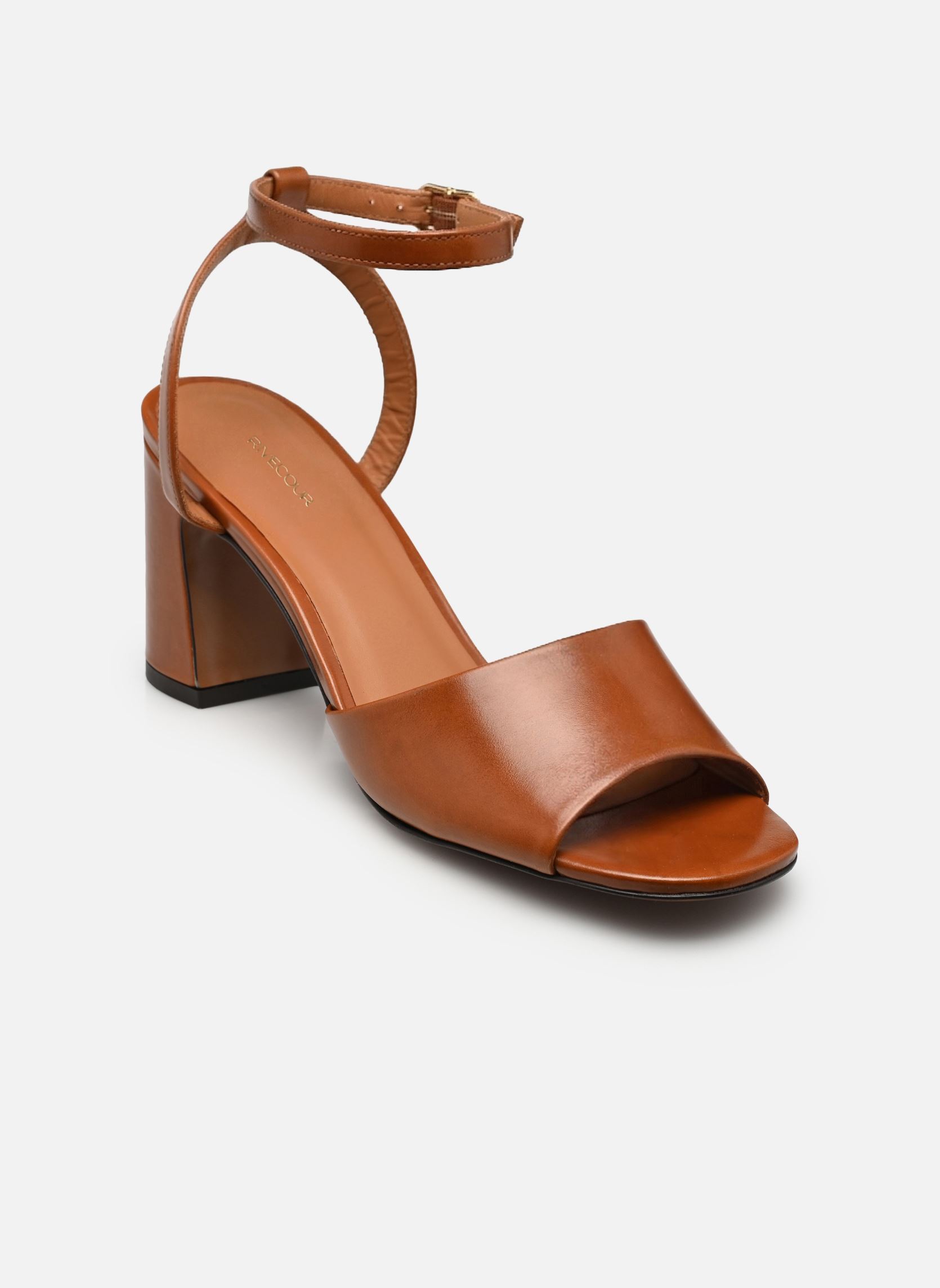 Sandalias Sandales n°789 - Cuir - Cognac mujer marrón Rivecour Sandalias Sandales n°789 - Cuir - Cognac mujer marrón COGNAC