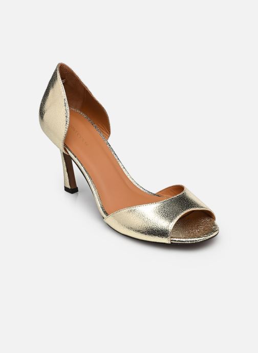 Rivecour Pumps Sandales n°796 - Cuir craquelé - Or blan dames goud en brons