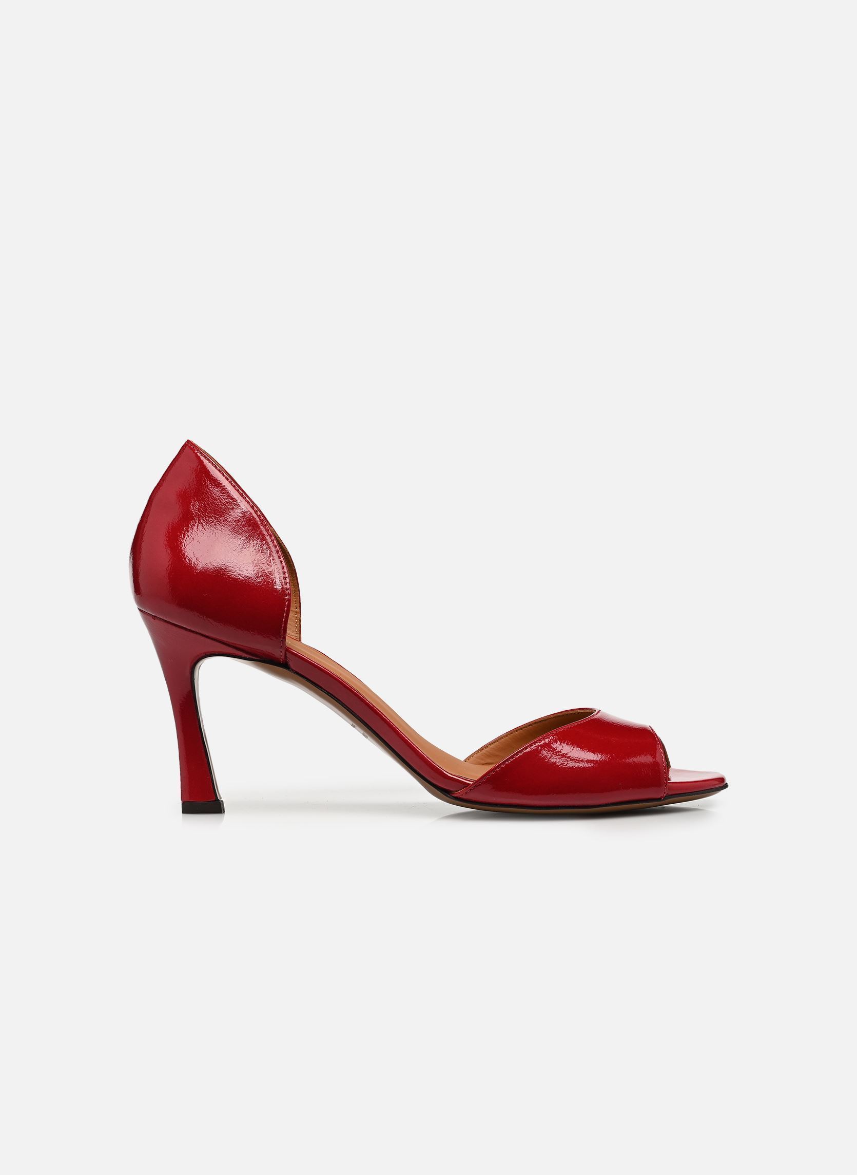 Escarpins à brides Sandales n°796 - Cuir vernis - Rouge cer femme marron Rivecour Escarpins à brides Sandales n°796 - Cuir vernis - Rouge cer femme marron ROUGE CERISE
