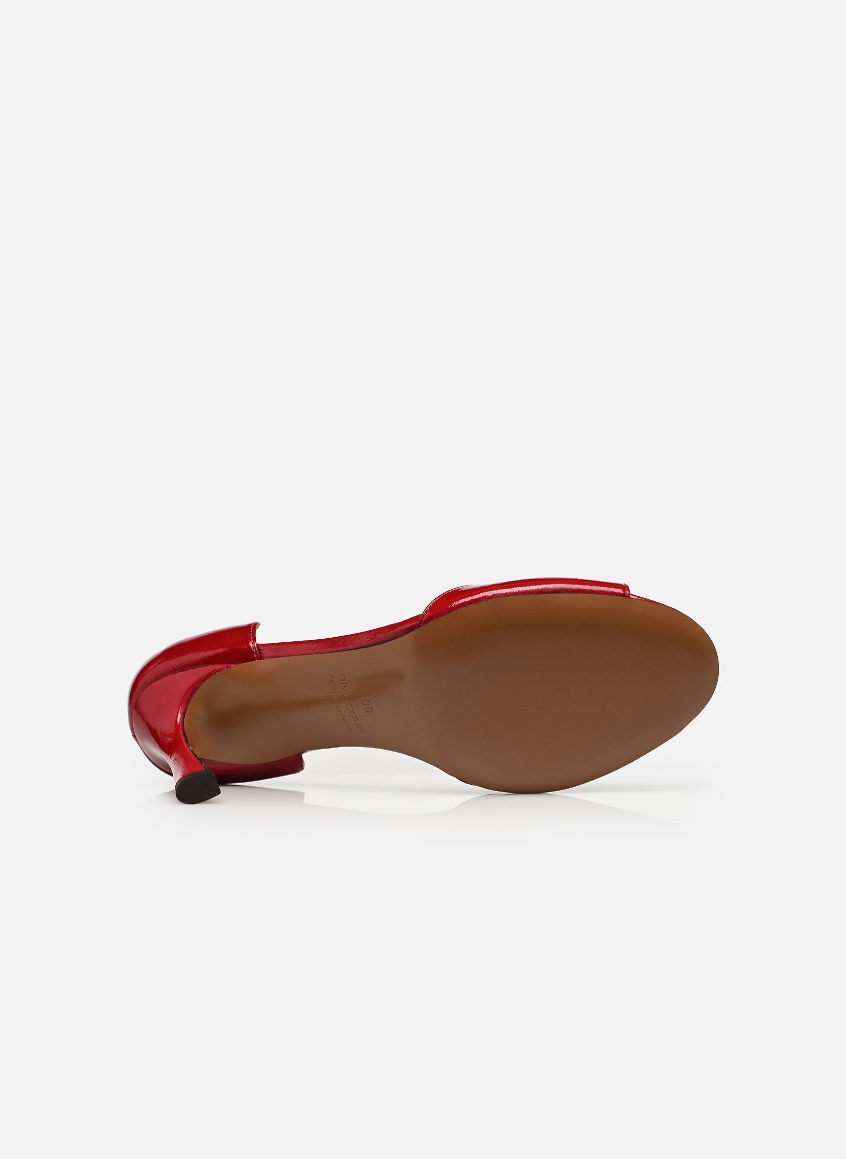 Escarpins à brides Sandales n°796 - Cuir vernis - Rouge cer femme marron Rivecour Escarpins à brides Sandales n°796 - Cuir vernis - Rouge cer femme marron ROUGE CERISE