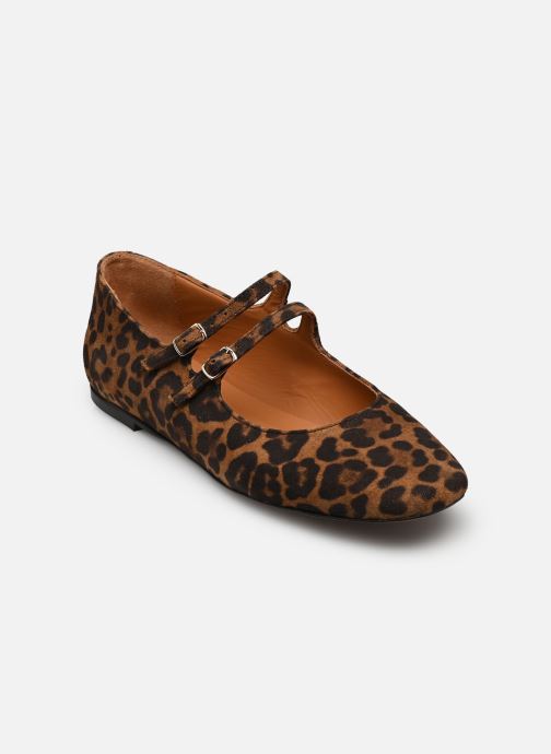 Rivecour Mary Janes Babies n°128 - Cuir imprimé - Léopard dames bruin