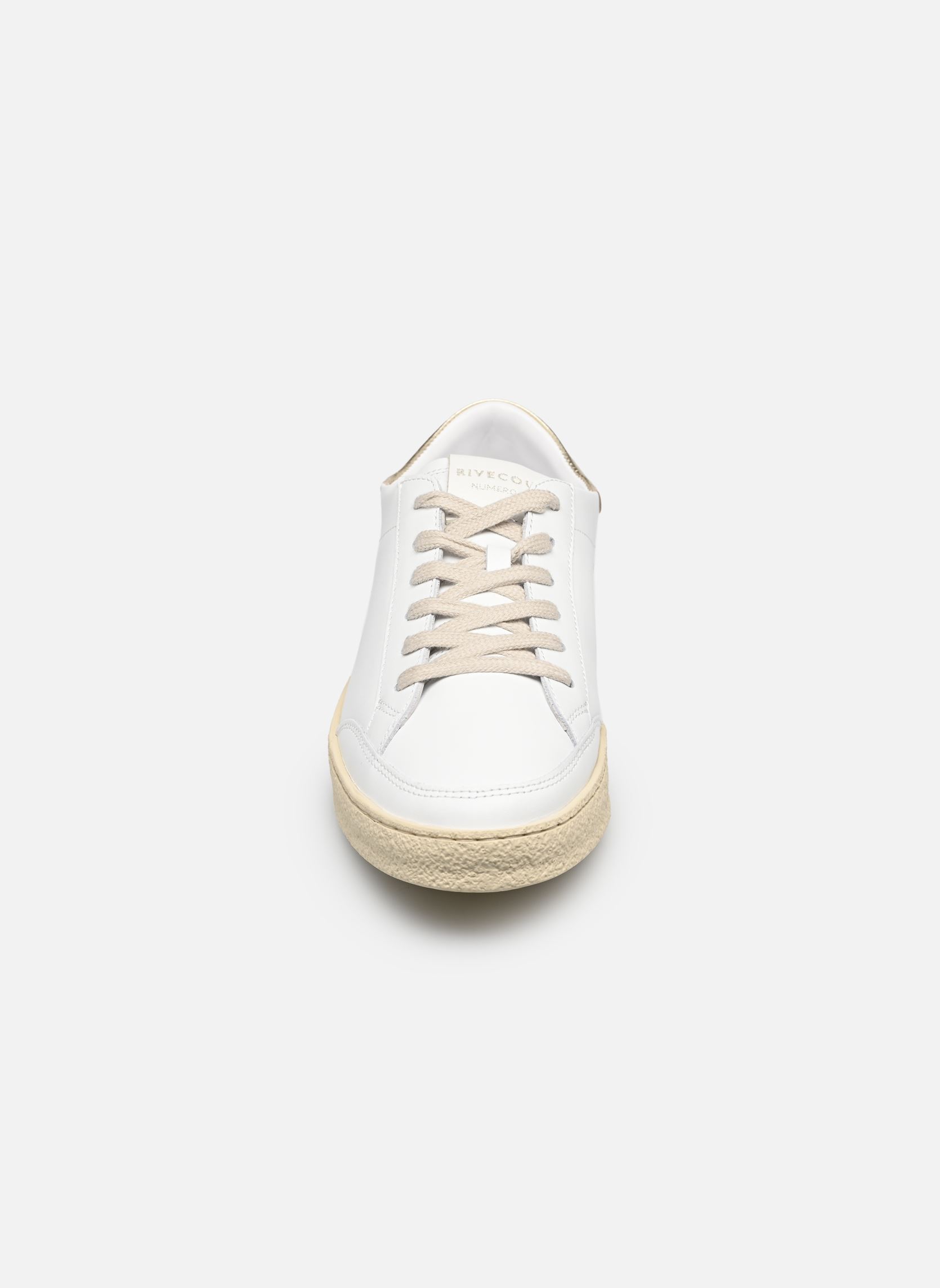 Niedrige Sneaker Baskets n°14 - Cuir - Blanc/Doré damen weiß Rivecour Niedrige Sneaker Baskets n°14 - Cuir - Blanc/Doré damen weiß BLANC/DORÉ