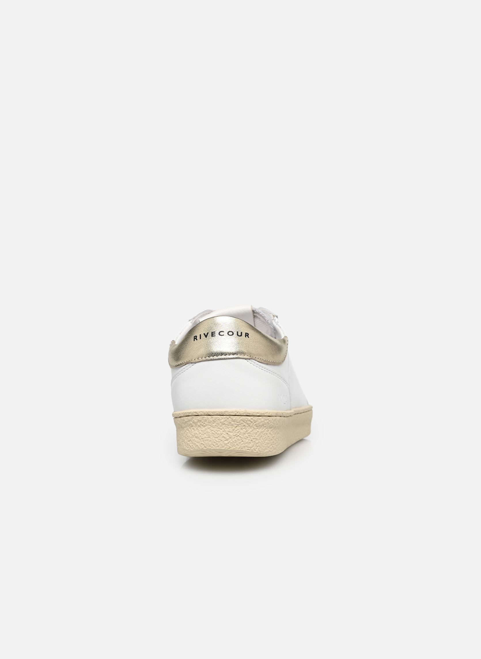 Niedrige Sneaker Baskets n°14 - Cuir - Blanc/Doré damen weiß Rivecour Niedrige Sneaker Baskets n°14 - Cuir - Blanc/Doré damen weiß BLANC/DORÉ