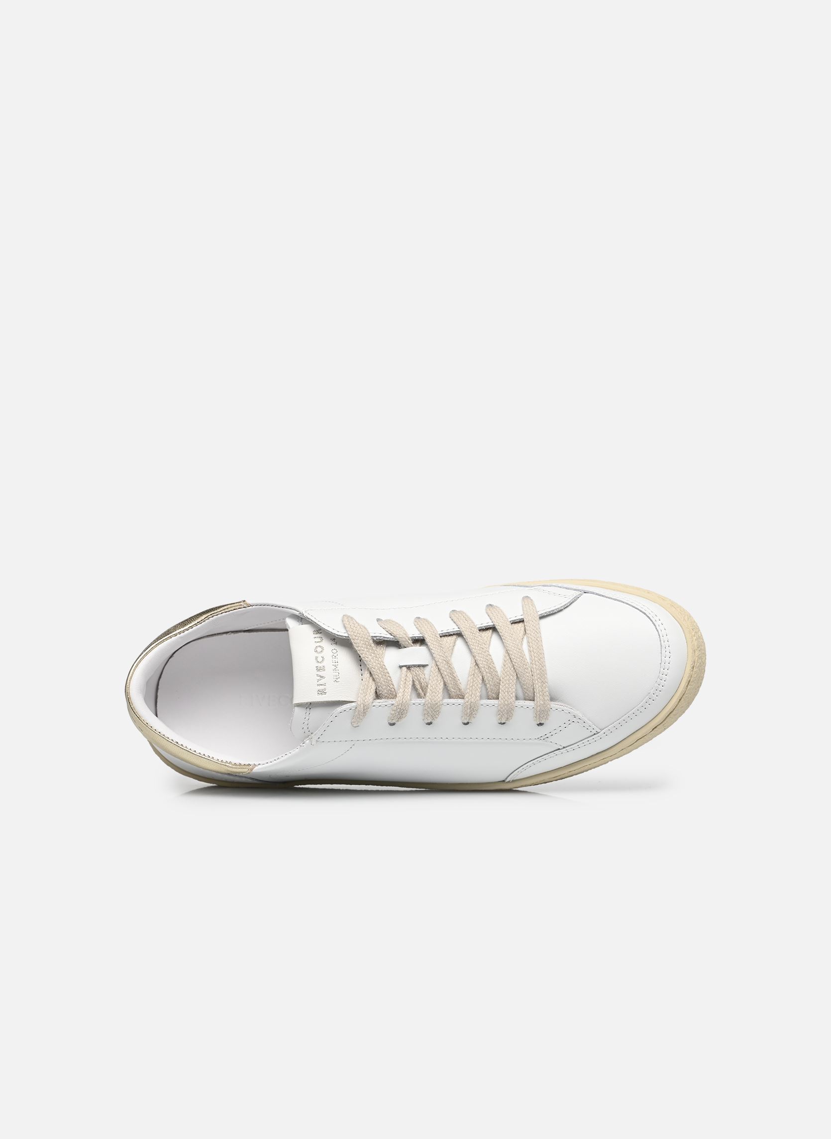Niedrige Sneaker Baskets n°14 - Cuir - Blanc/Doré damen weiß Rivecour Niedrige Sneaker Baskets n°14 - Cuir - Blanc/Doré damen weiß BLANC/DORÉ