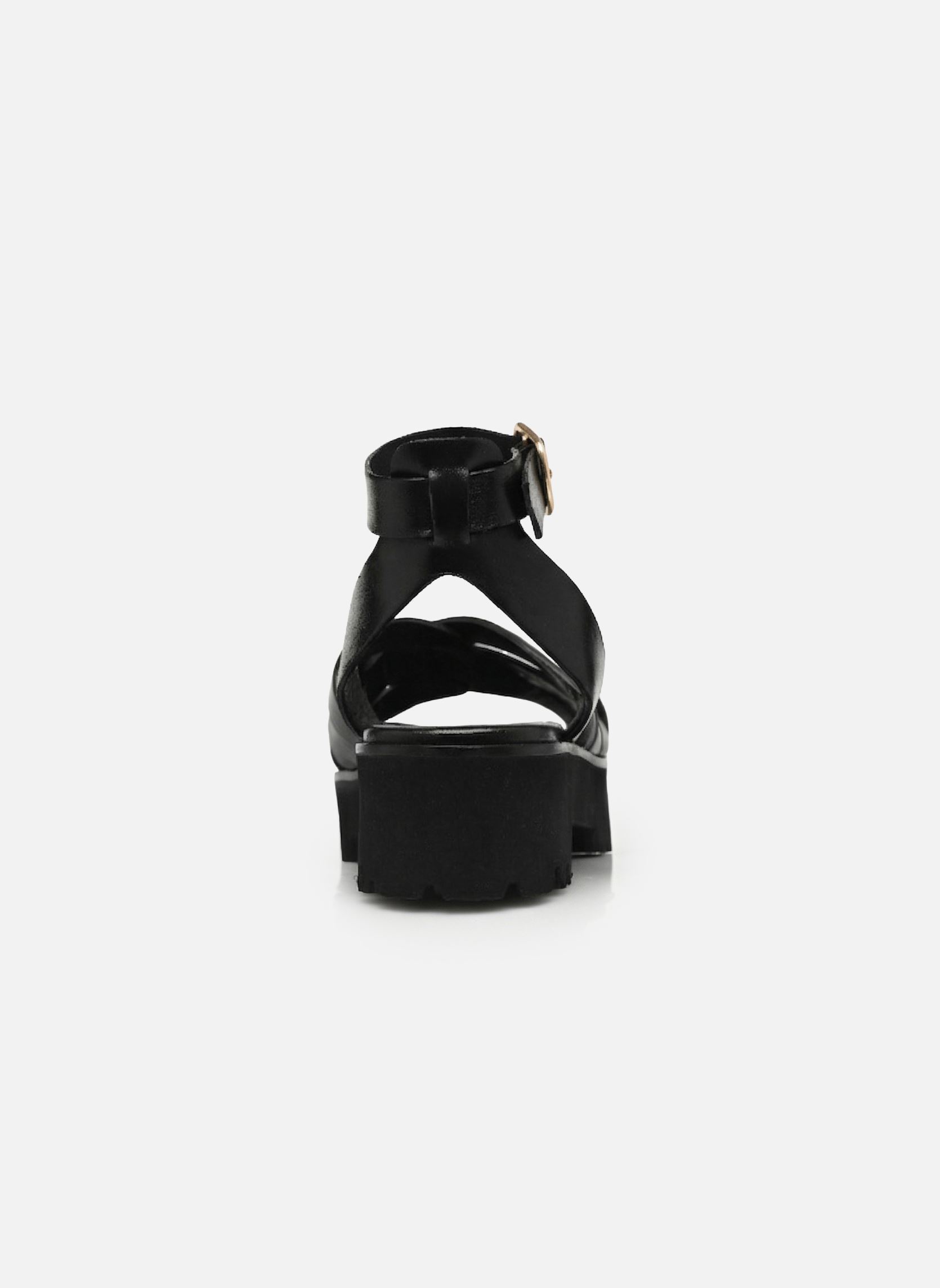 Sandales compensées et plateformes Sandales n°214 - Cuir - Noir femme noir Rivecour Sandales compensées et plateformes Sandales n°214 - Cuir - Noir femme noir NOIR