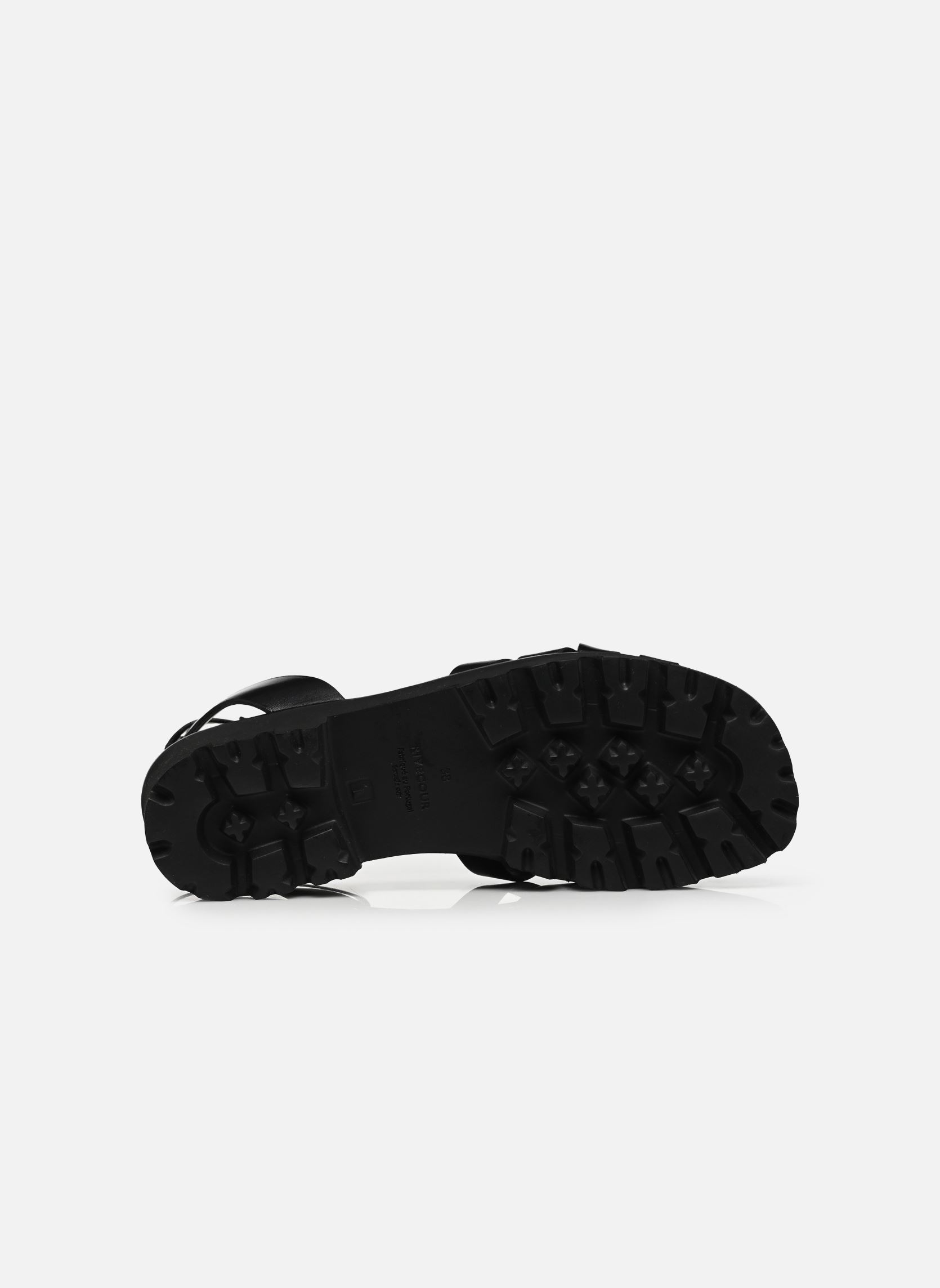 Sandales compensées et plateformes Sandales n°214 - Cuir - Noir femme noir Rivecour Sandales compensées et plateformes Sandales n°214 - Cuir - Noir femme noir NOIR