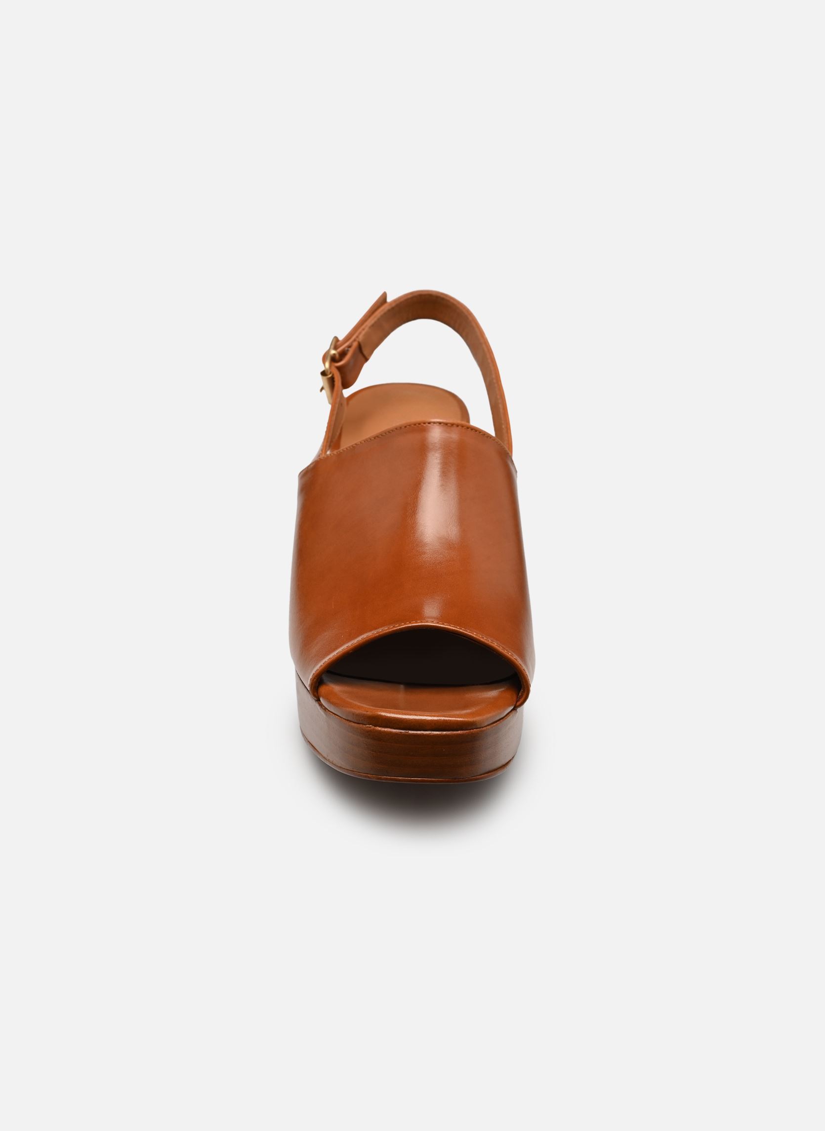 Sandalen Plateformes n°446 - Cuir - Cognac damen braun Rivecour Sandalen Plateformes n°446 - Cuir - Cognac damen braun COGNAC