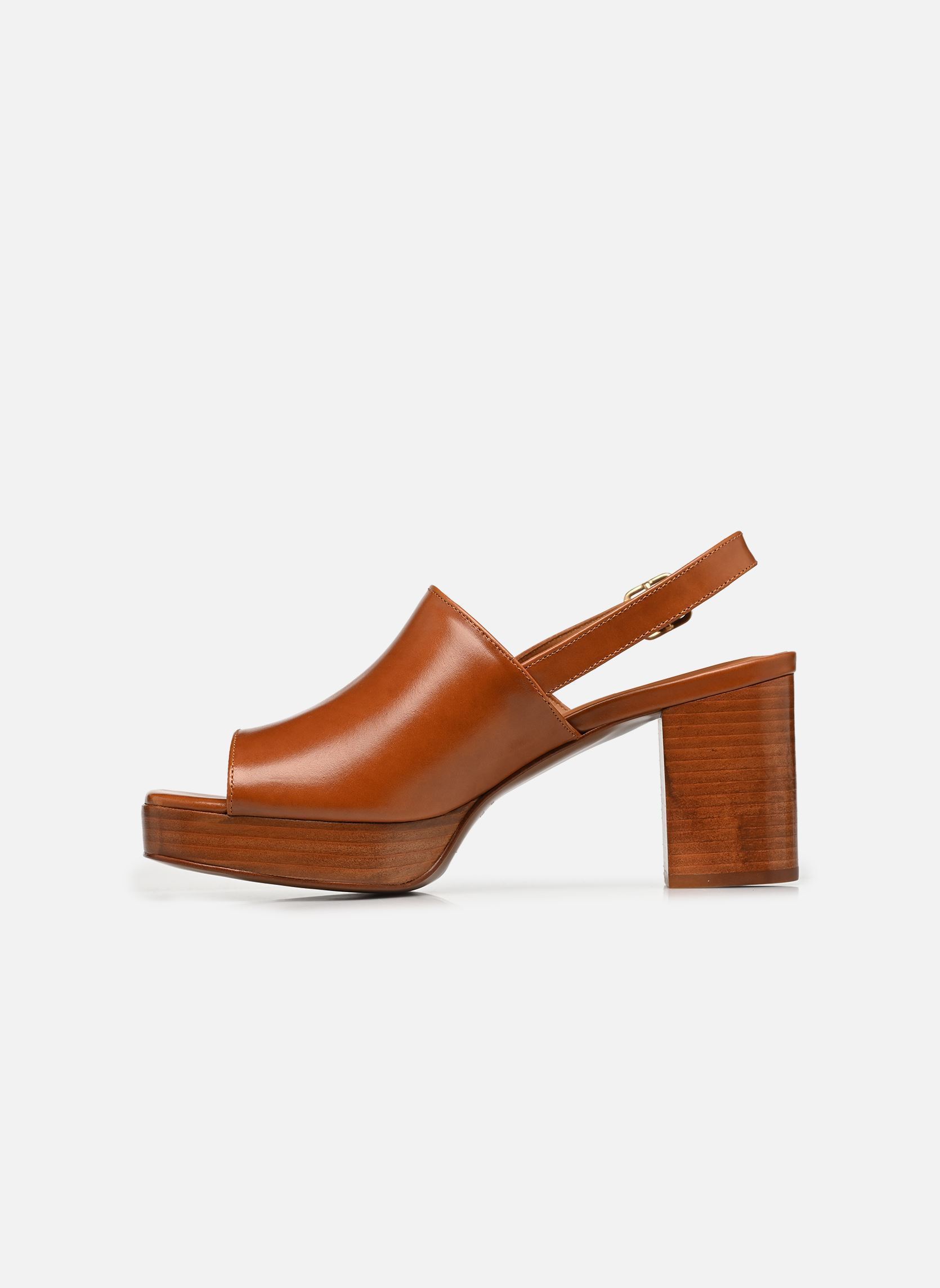Sandalen Plateformes n°446 - Cuir - Cognac damen braun Rivecour Sandalen Plateformes n°446 - Cuir - Cognac damen braun COGNAC