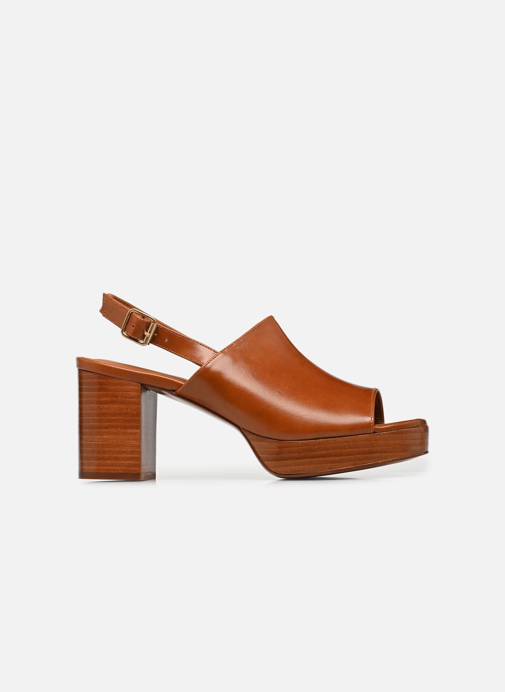 Sandalen Plateformes n°446 - Cuir - Cognac damen braun Rivecour Sandalen Plateformes n°446 - Cuir - Cognac damen braun COGNAC