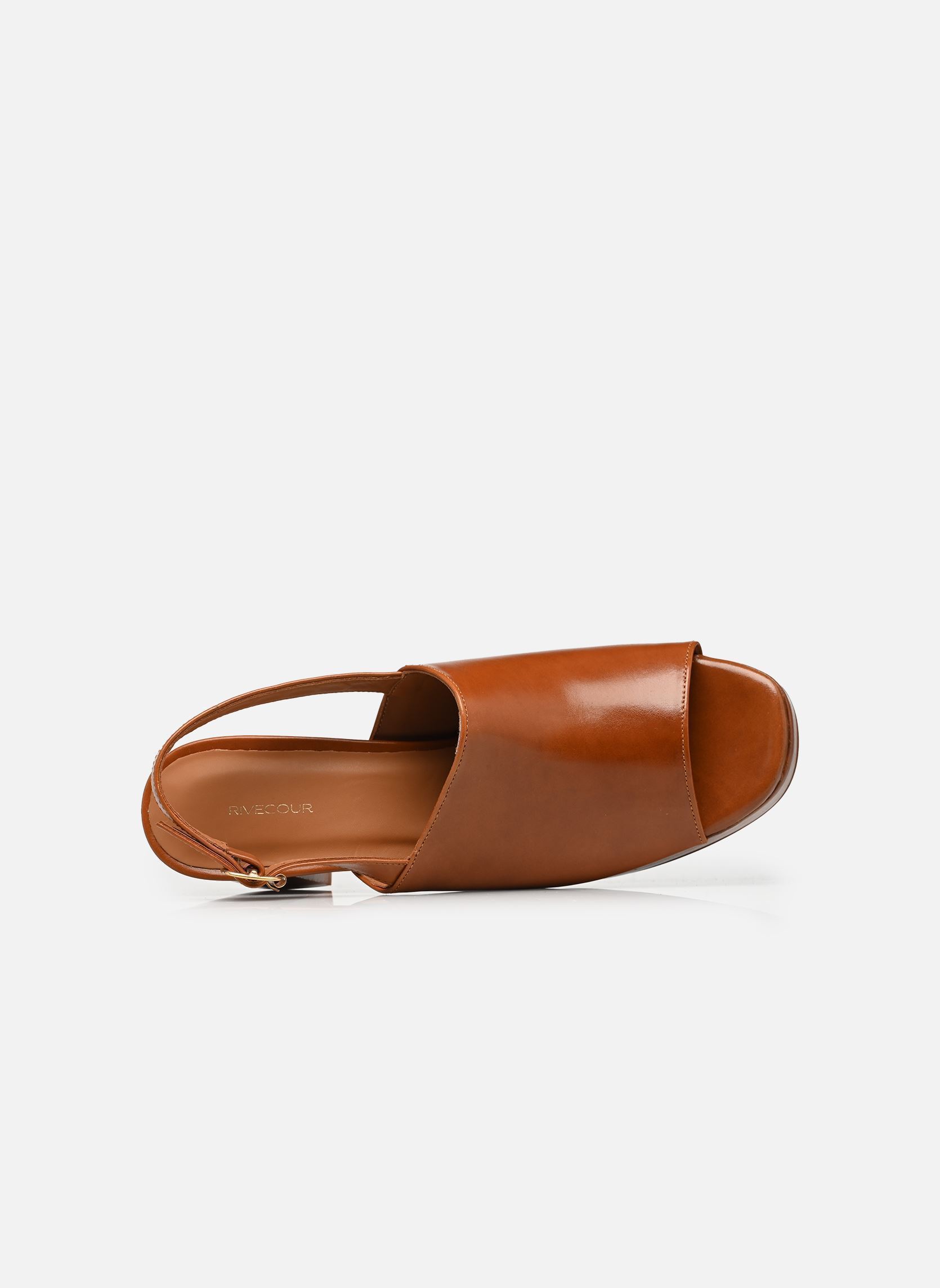Sandalen Plateformes n°446 - Cuir - Cognac damen braun Rivecour Sandalen Plateformes n°446 - Cuir - Cognac damen braun COGNAC