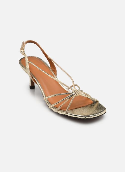 Rivecour Sandalen Sandales n°470 - Cuir Craquelé - Or blan dames zilver