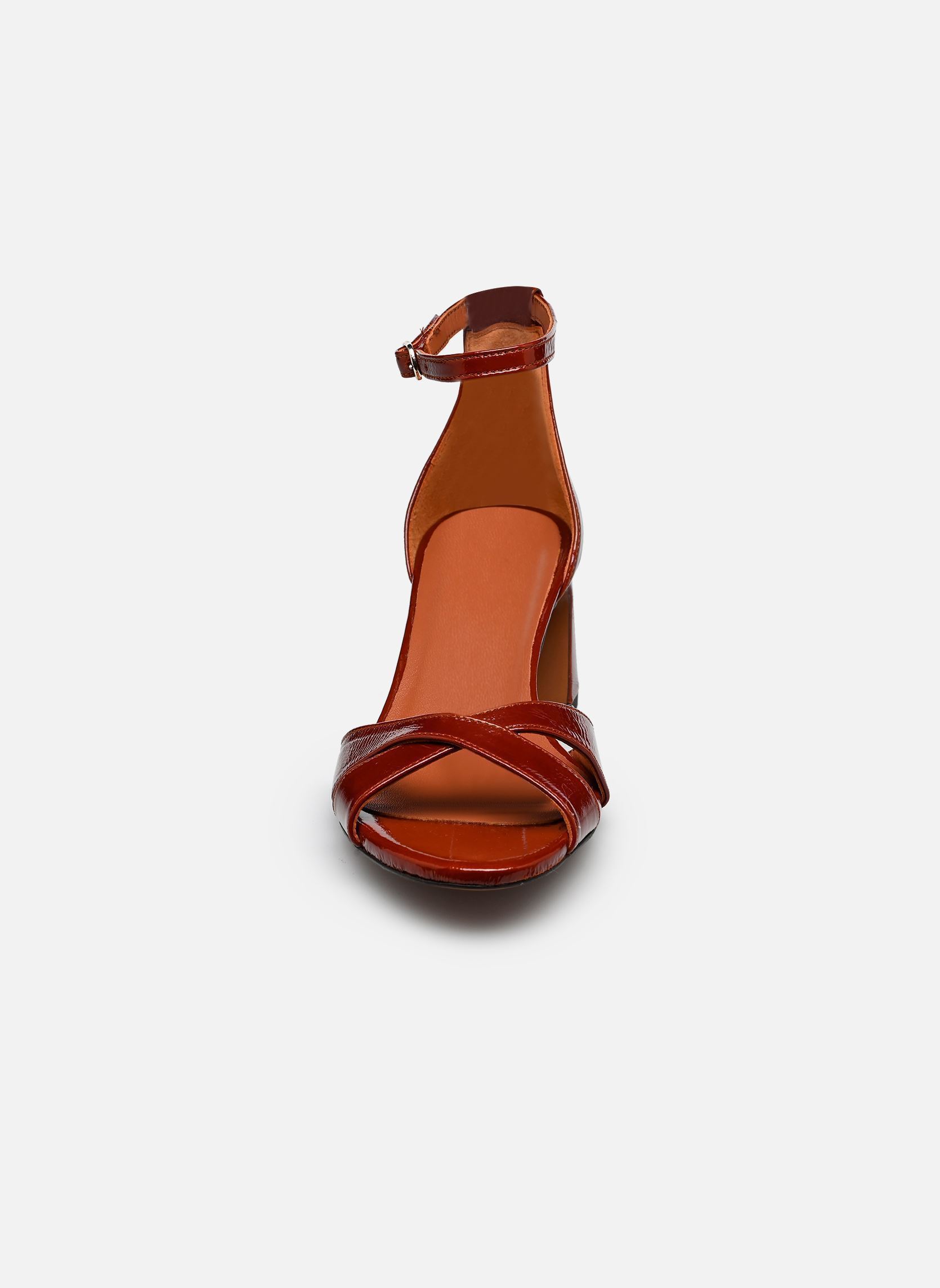 Sandalen Sandales n°595 - Cuir vernis - Cognac damen braun Rivecour Sandalen Sandales n°595 - Cuir vernis - Cognac damen braun COGNAC