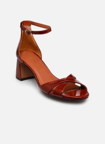Sandalen Sandales n°595 - Cuir vernis - Cognac damen braun