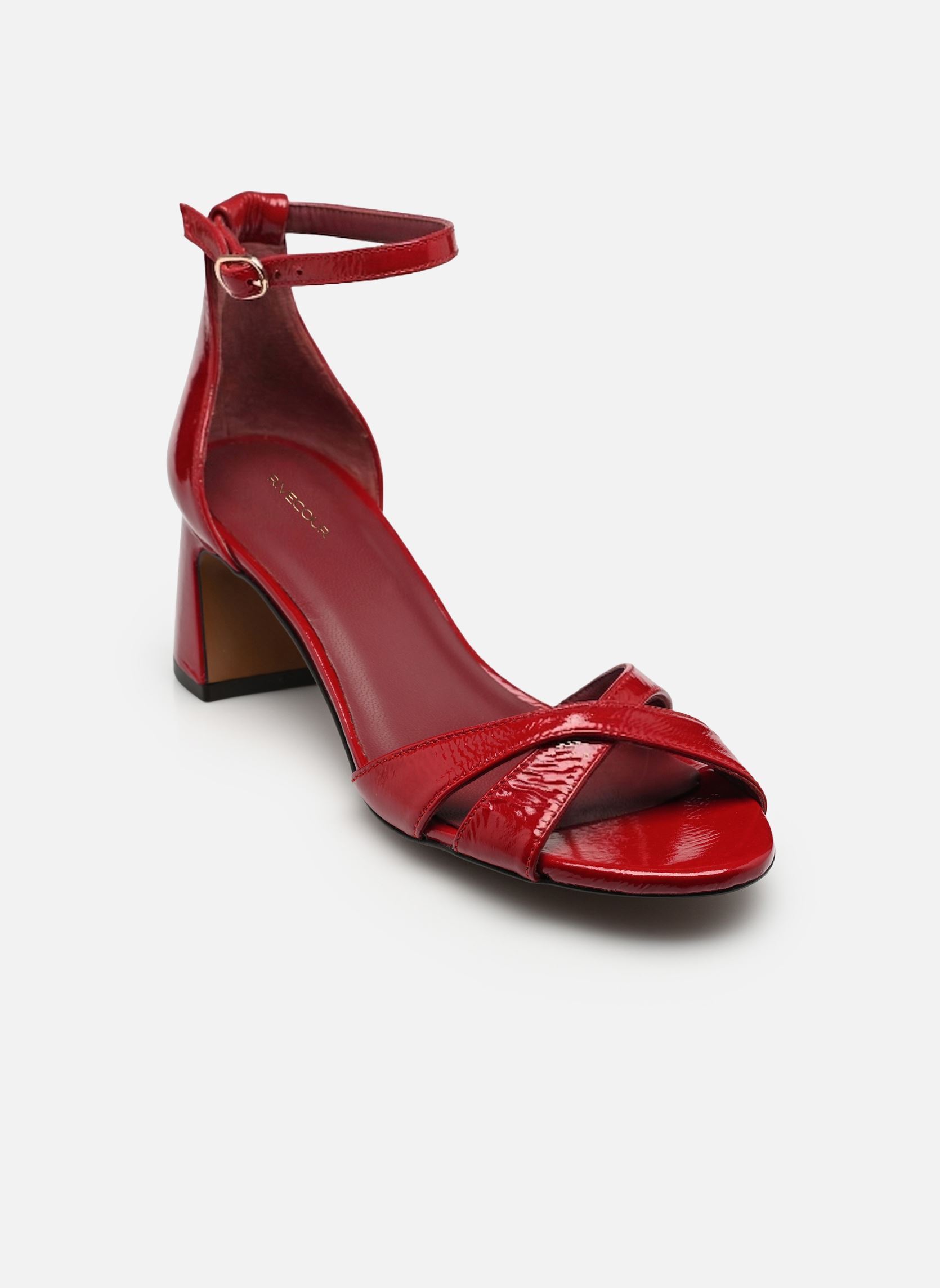 Sandales Sandales n°595 - Cuir vernis - Rouge cer femme rouge Rivecour Sandales Sandales n°595 - Cuir vernis - Rouge cer femme rouge ROUGE CERISE