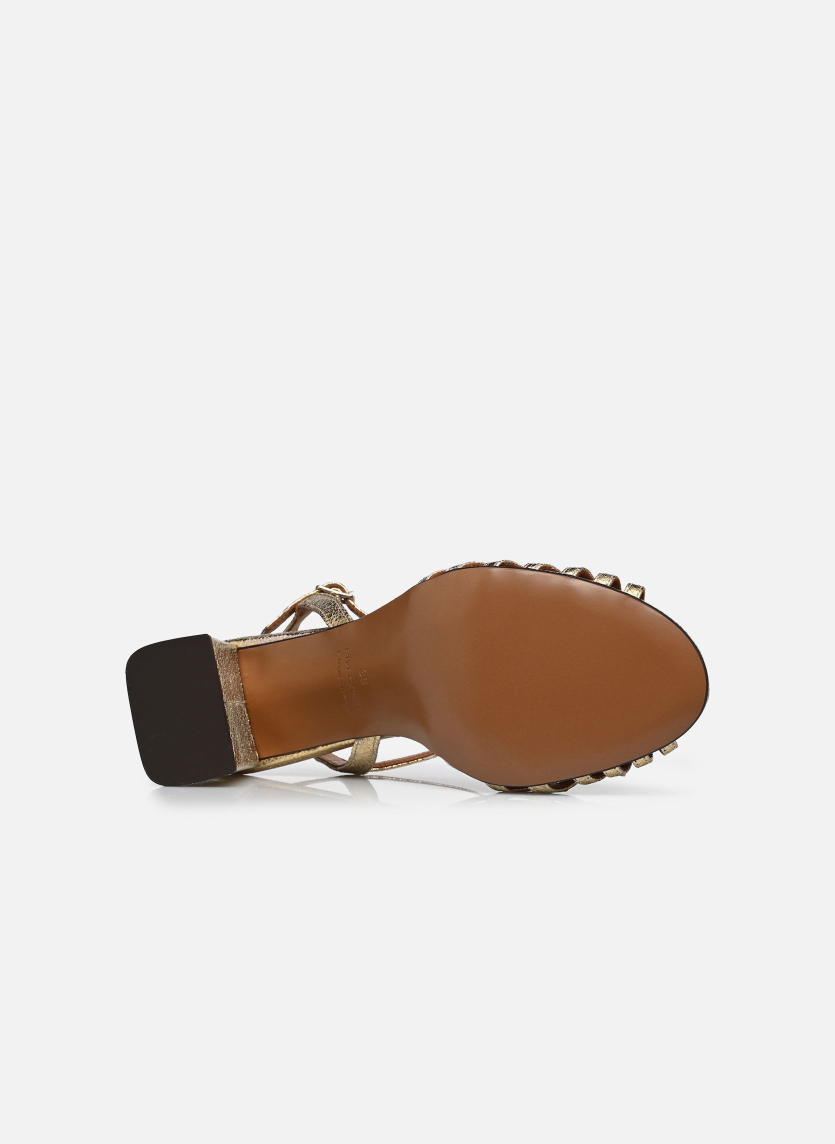 Sandalen Sandales n°644 - Cuir craquelé - Doré damen gold und bronze Rivecour Sandalen Sandales n°644 - Cuir craquelé - Doré damen gold und bronze DORÉ