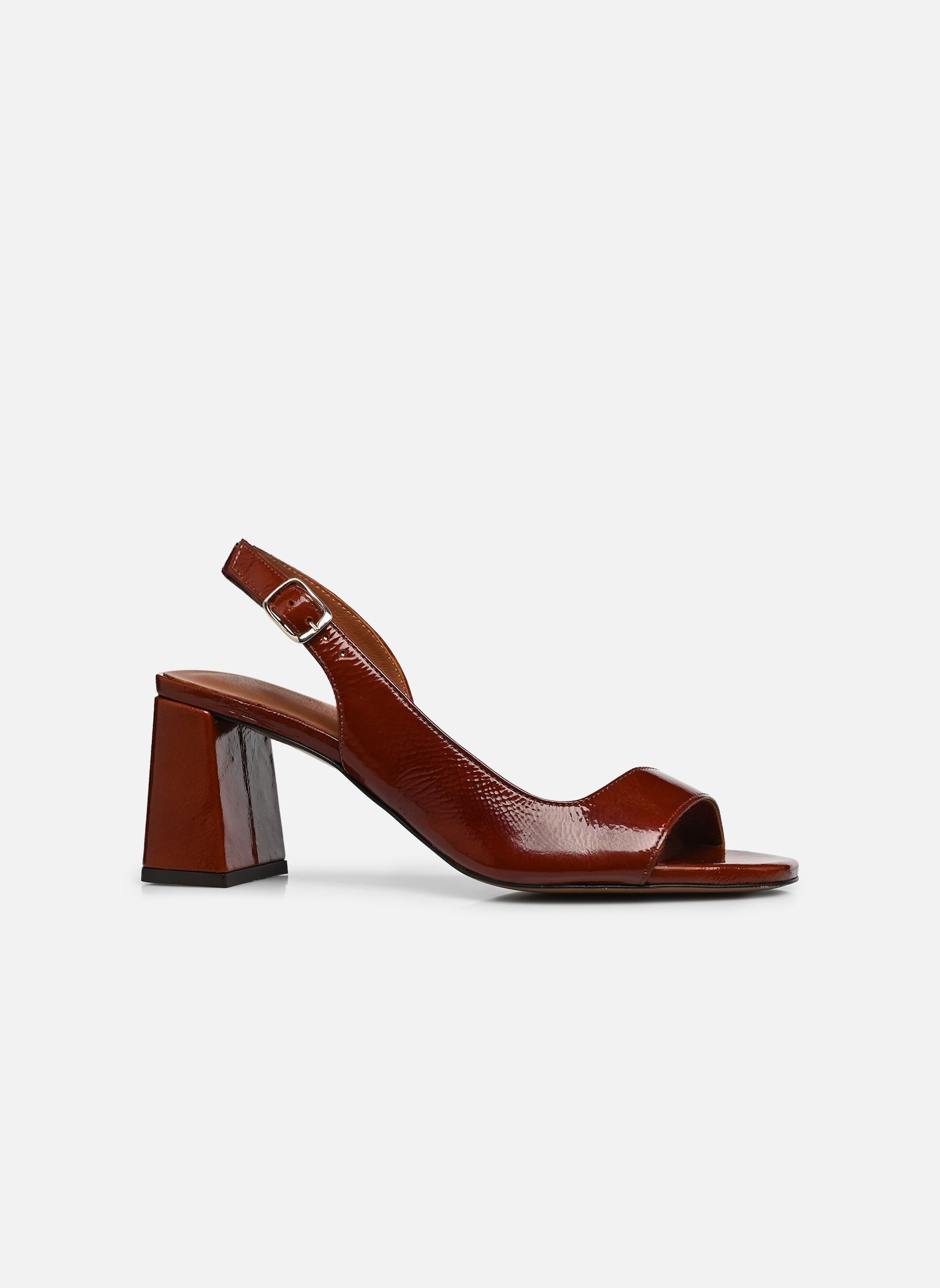 Sandalen Sandales n°674 - Cuir vernis - Cognac damen braun Rivecour Sandalen Sandales n°674 - Cuir vernis - Cognac damen braun COGNAC