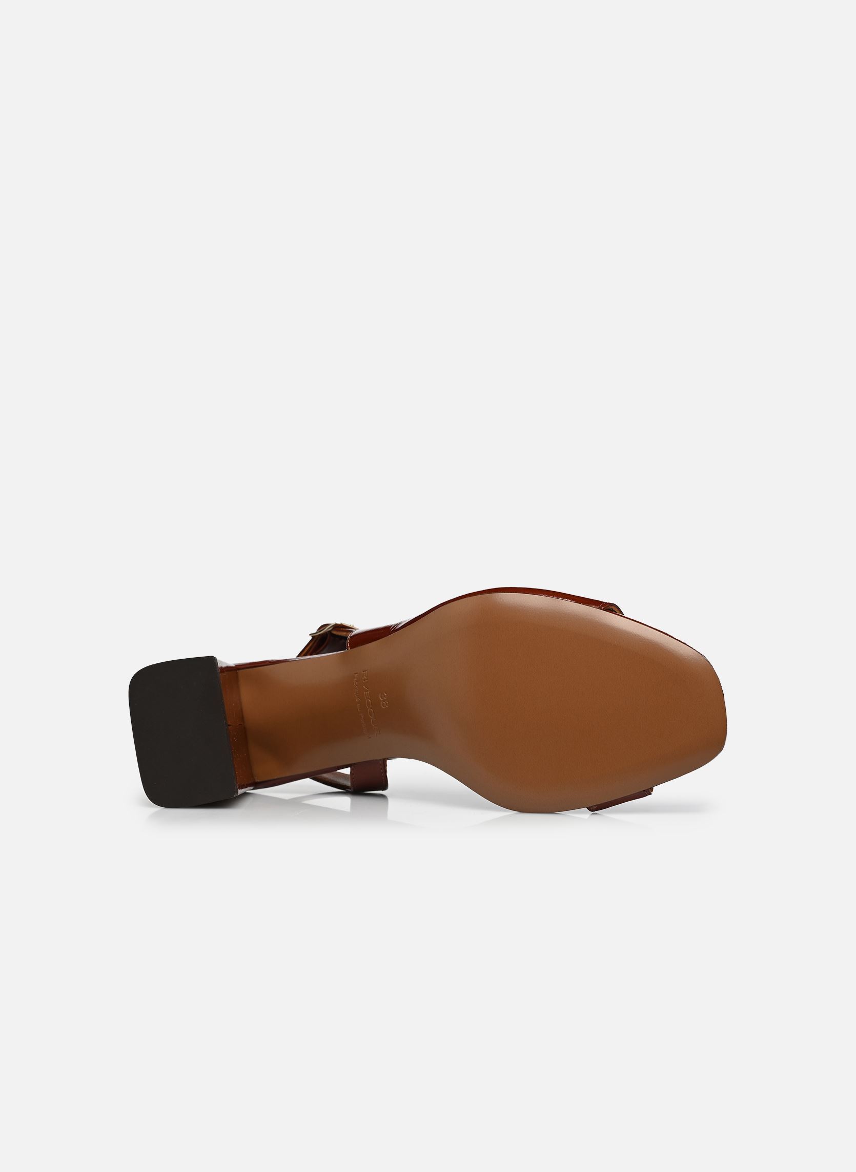 Sandalen Sandales n°674 - Cuir vernis - Cognac damen braun Rivecour Sandalen Sandales n°674 - Cuir vernis - Cognac damen braun COGNAC