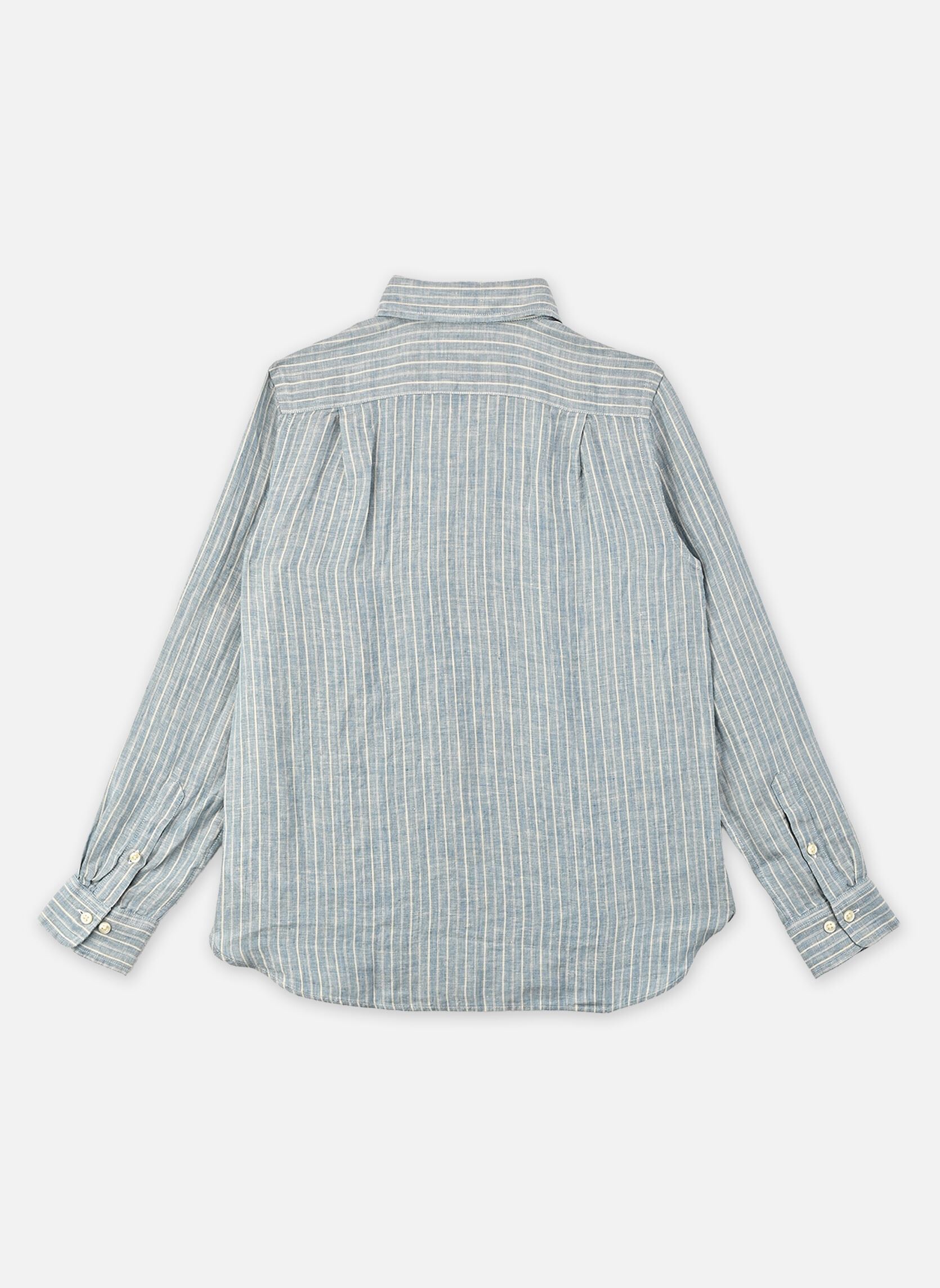 Langarm-Hemden Chemise rayée en lin 323A13343 jungen blau Polo Ralph Lauren Langarm-Hemden Chemise rayée en lin 323A13343 jungen blau #B222A BLUE CREAM